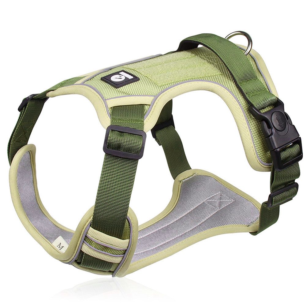 Ledander Hunde-Geschirr Hundegeschirr mit Griff,atmungsaktiv,bombenfeste Passform, Reflektoren, sicheres Geschirr,für kleine, mittelgroße und große Hund