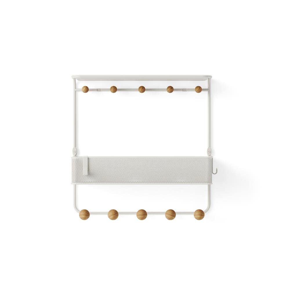 Umbra Regal Estique, mit 10 Haken, Accessoire Organizer, für den Eingang, Stahl / Weiß