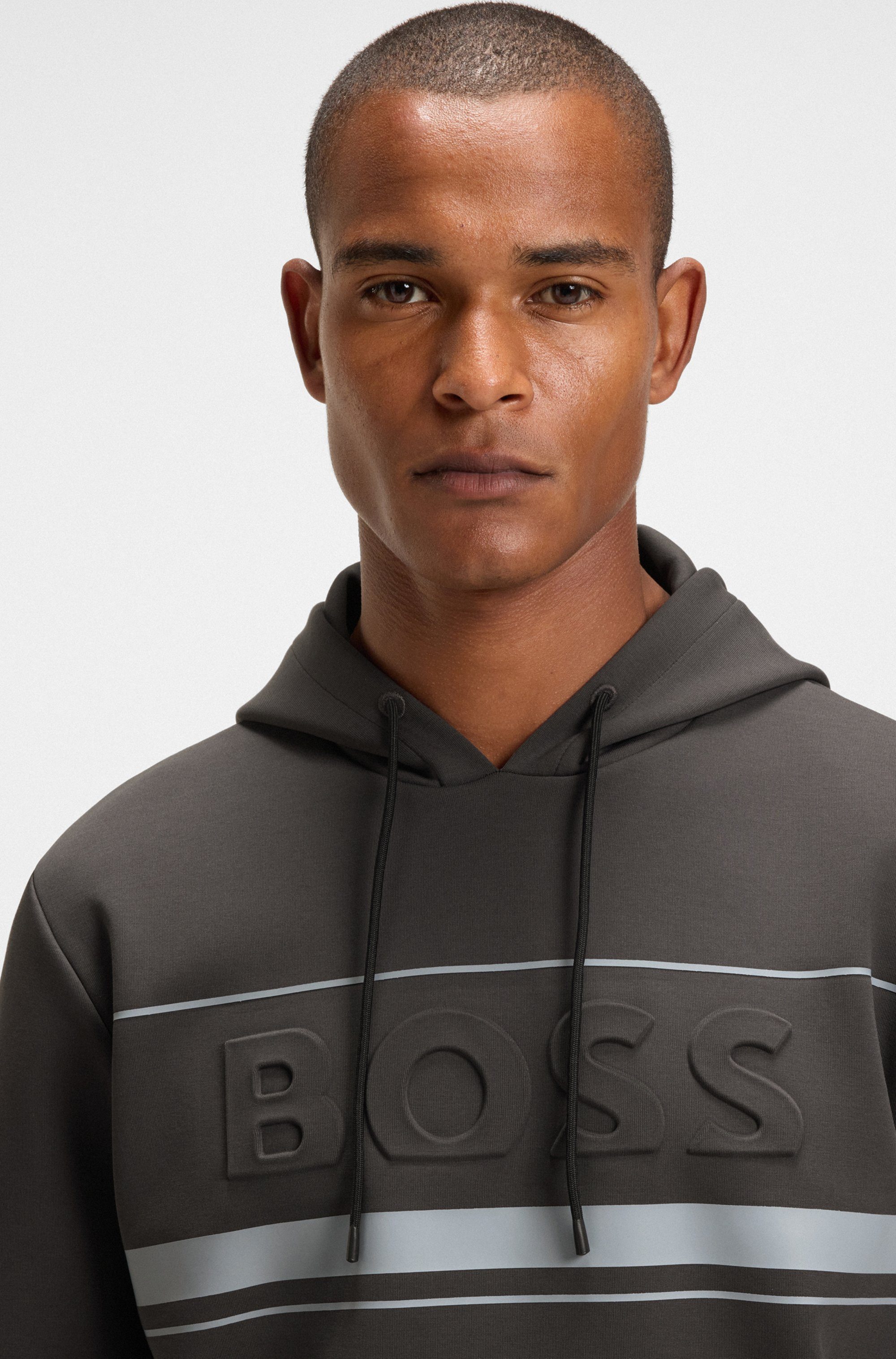 BOSS GREEN Kapuzensweatshirt Soody Zone mit geprägtem Logo und sportiven St günstig online kaufen