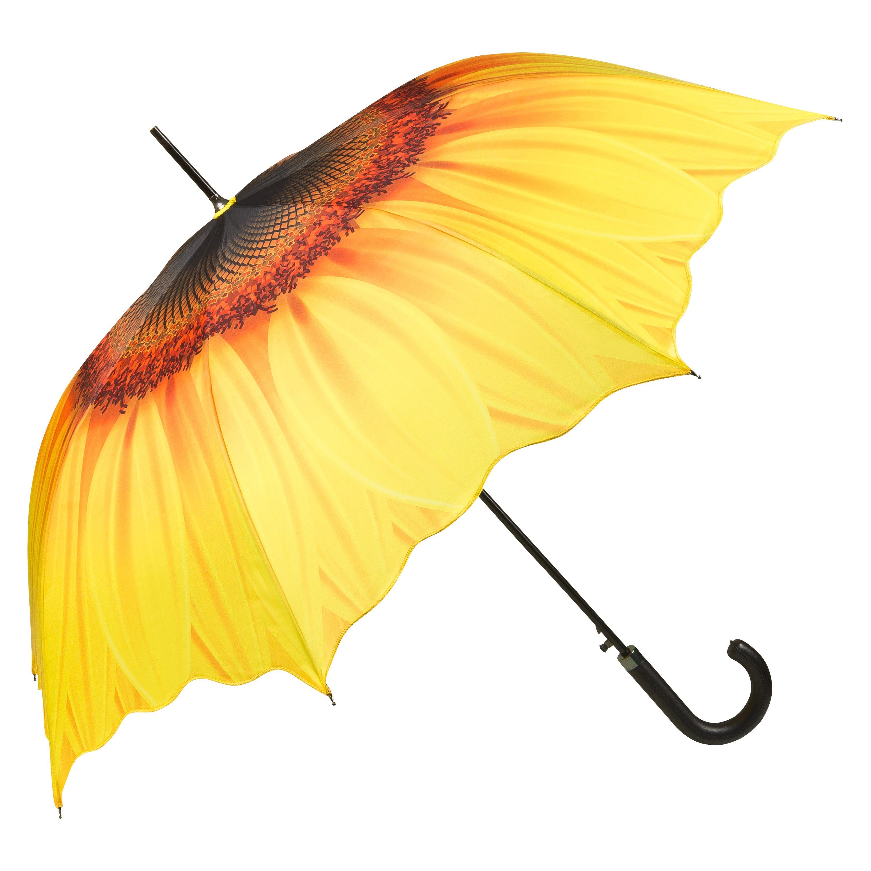 Regenschirm Taschenschirm Automatik Wellenkante Blumen Rosen floral Rosenbouquet 