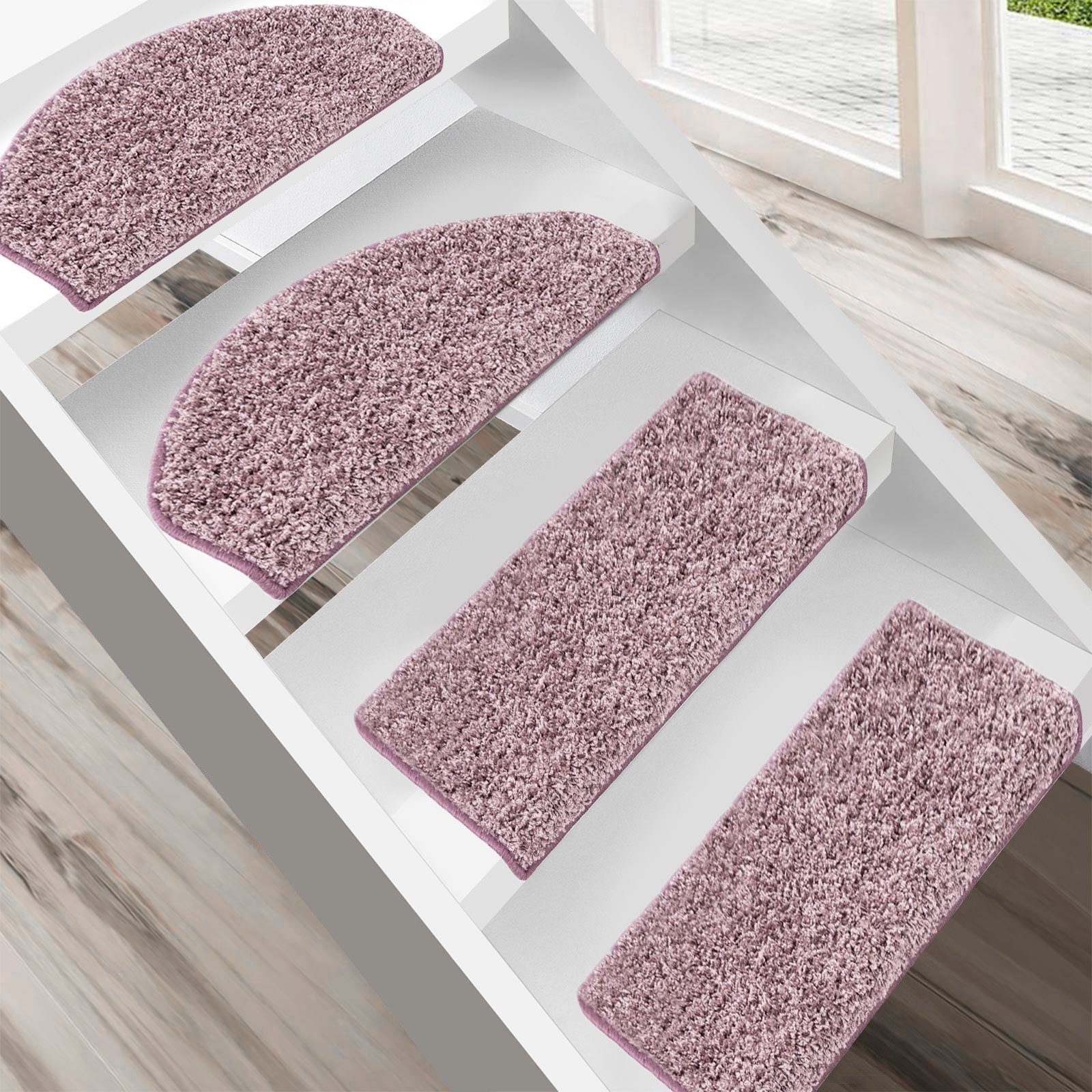 Karat Stufenmatte Shaggy-Stufenmatte Madrid, Treppenschoner, 16 günstig online kaufen