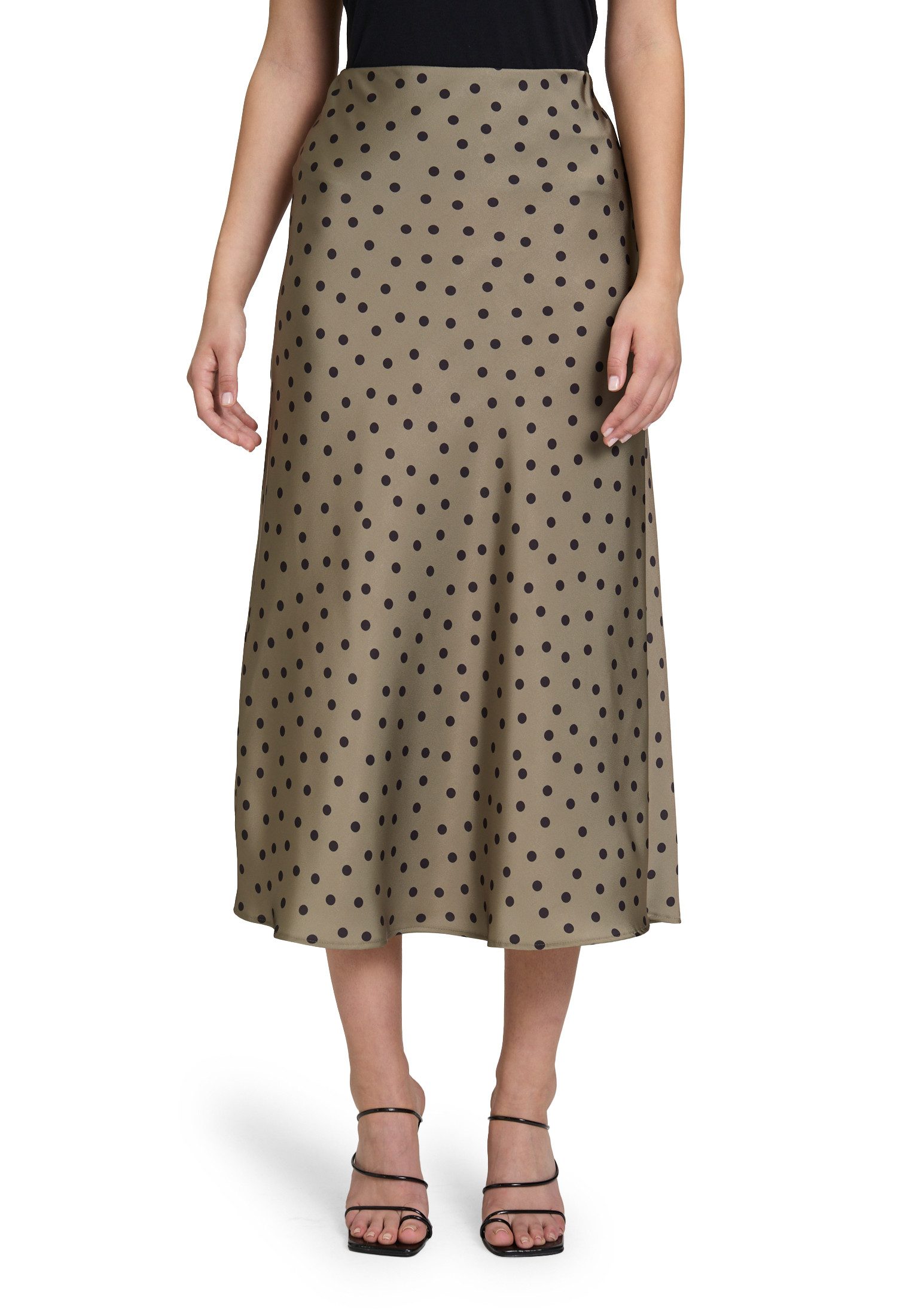 Vera Mont Maxirock Damen Satinrock mit Print
