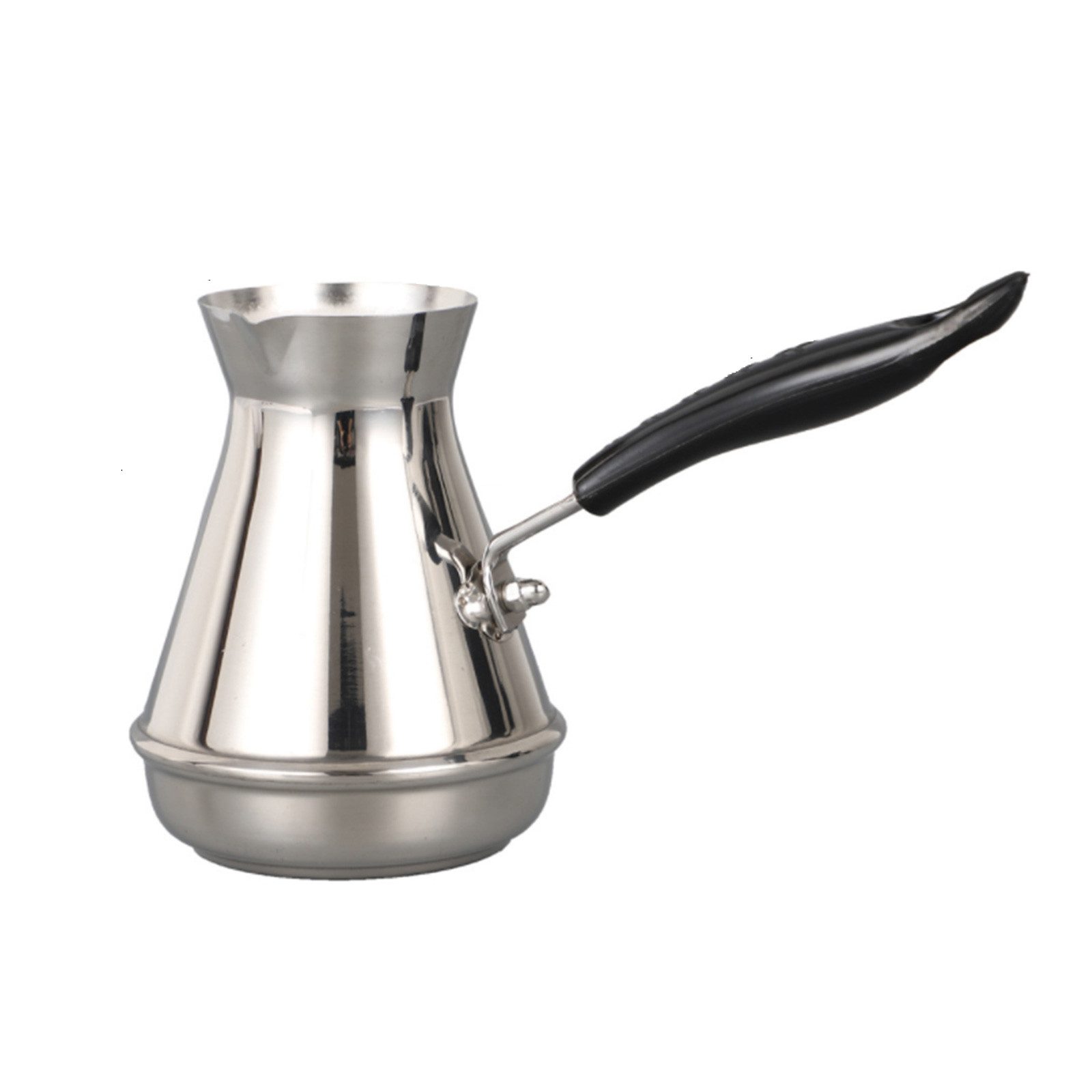 TWSOUL Kaffeekanne Edelstahl-Kaffeekanne im europäischen Stil mit langem Griff(850ml), 0.35 l, (Eine Packung), Rostfreier Stahl