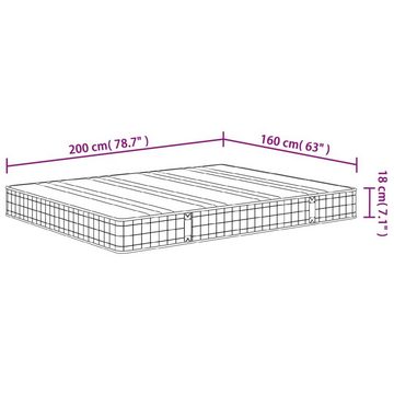 Kaltschaummatratze Matratze Bonnell-Federkern Mittel 160x200 cm, vidaXL, 18 cm hoch