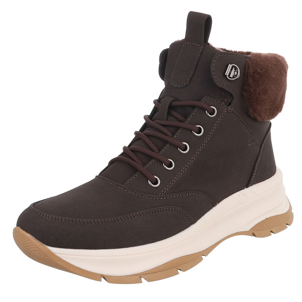 Ital-Design Hoher Sneaker mit Futter für Damen - Komfort & Stil Schnürstief günstig online kaufen