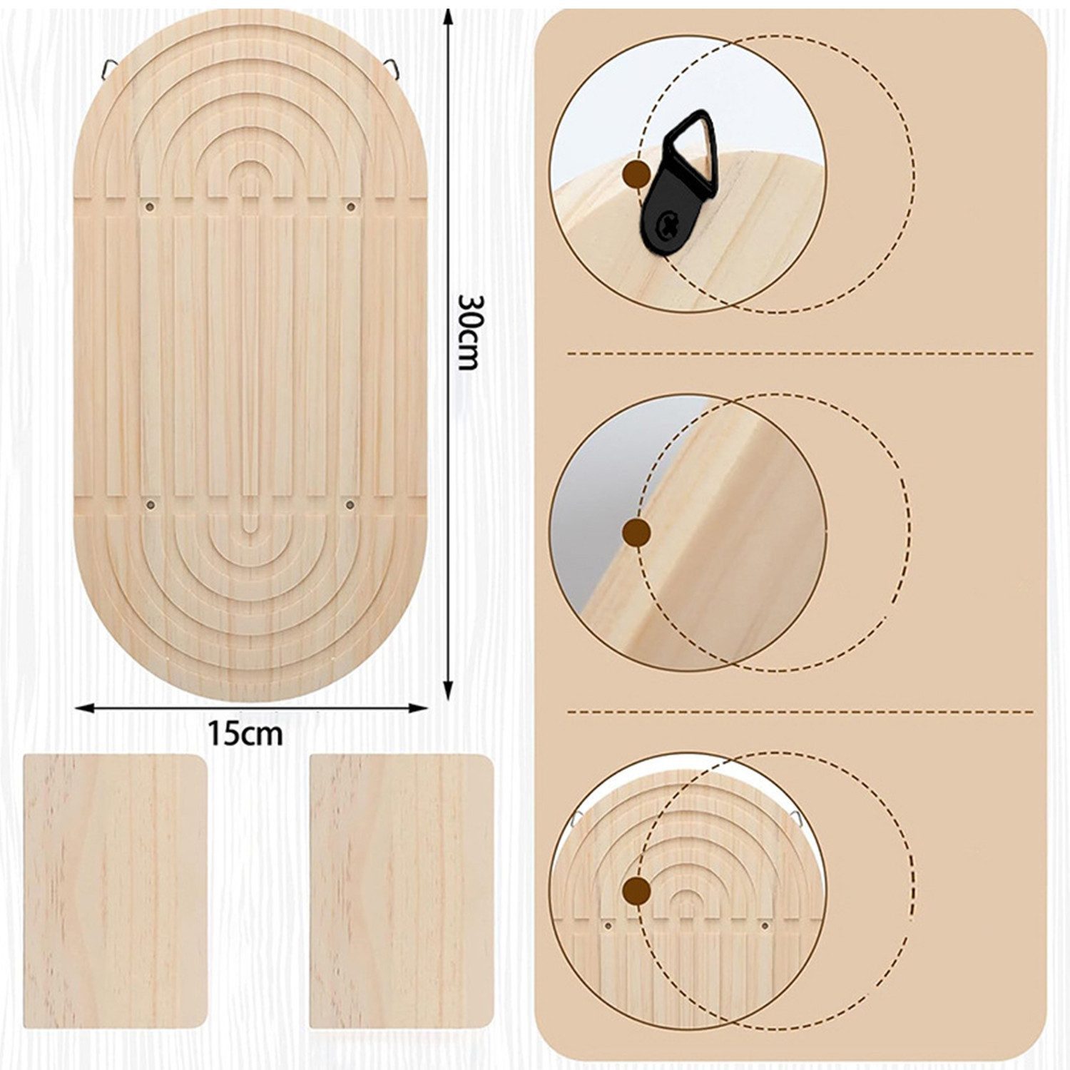 POPOLIC Wandregal Deko-Wandregal Küchenregal Wandmontage Wandregal Schweber günstig online kaufen