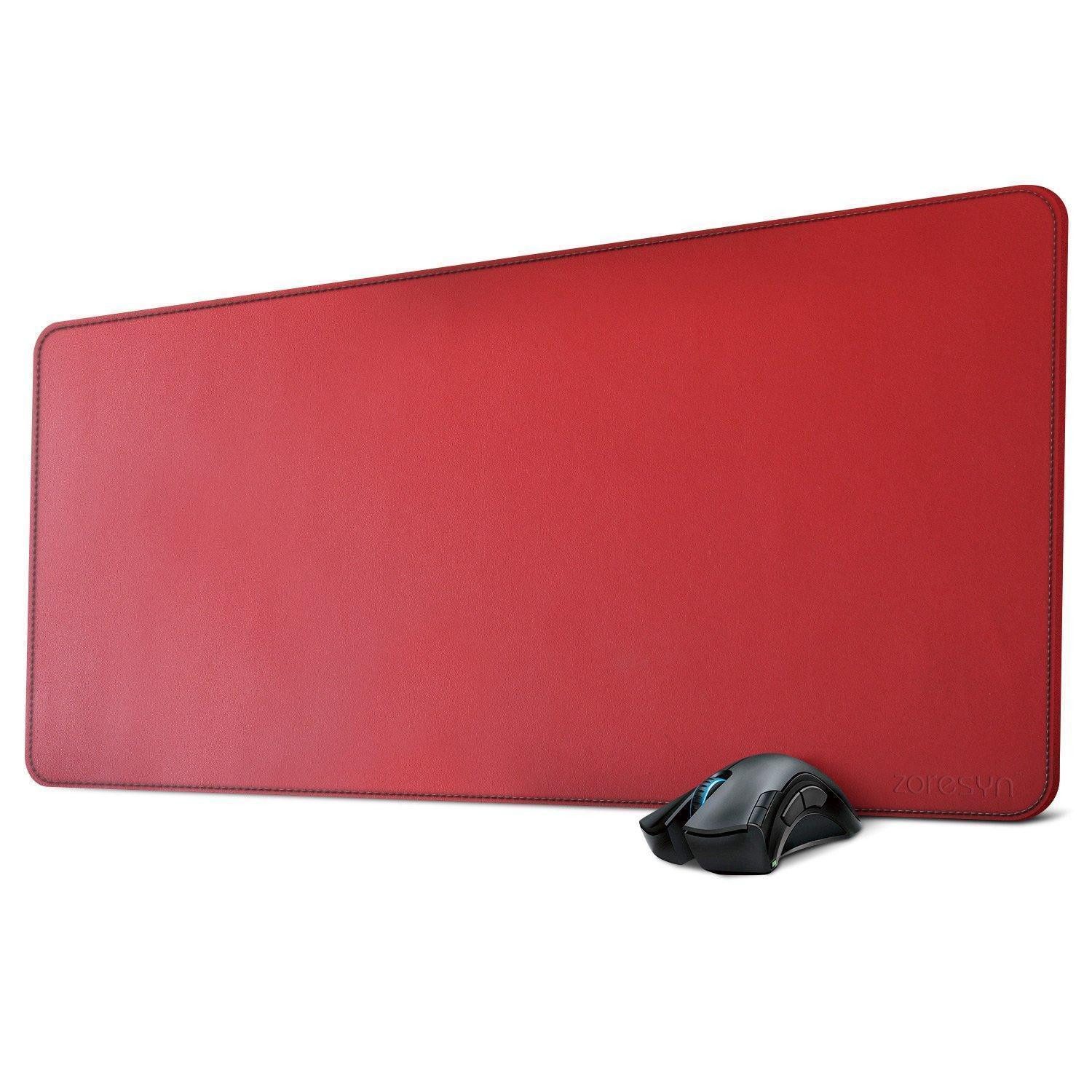 LuxusKollektion Schreibtischunterlage Schreibtischunterlage Rot 90x40cm in Lederoptik