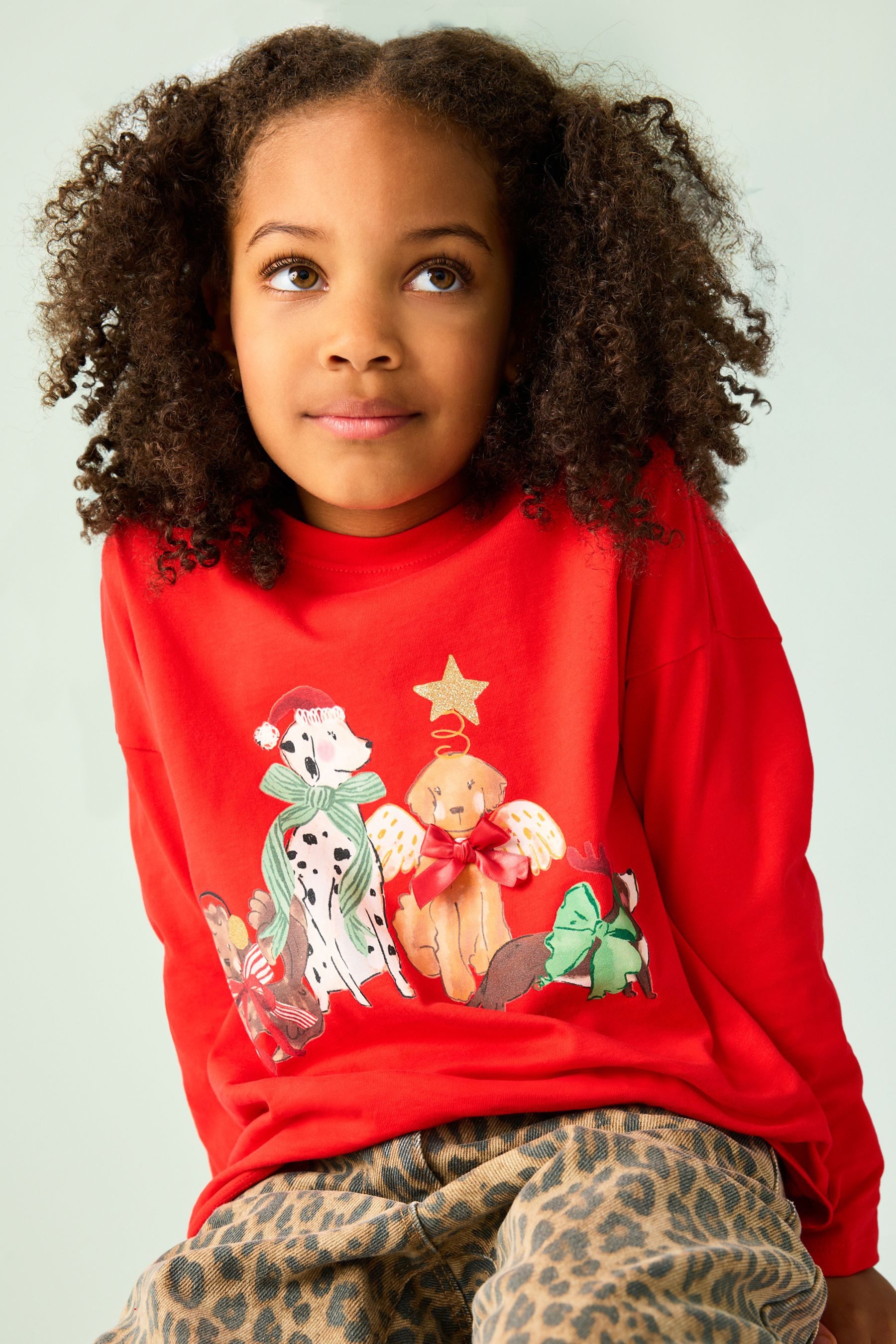 Langarmshirt Pailletten-Shirt