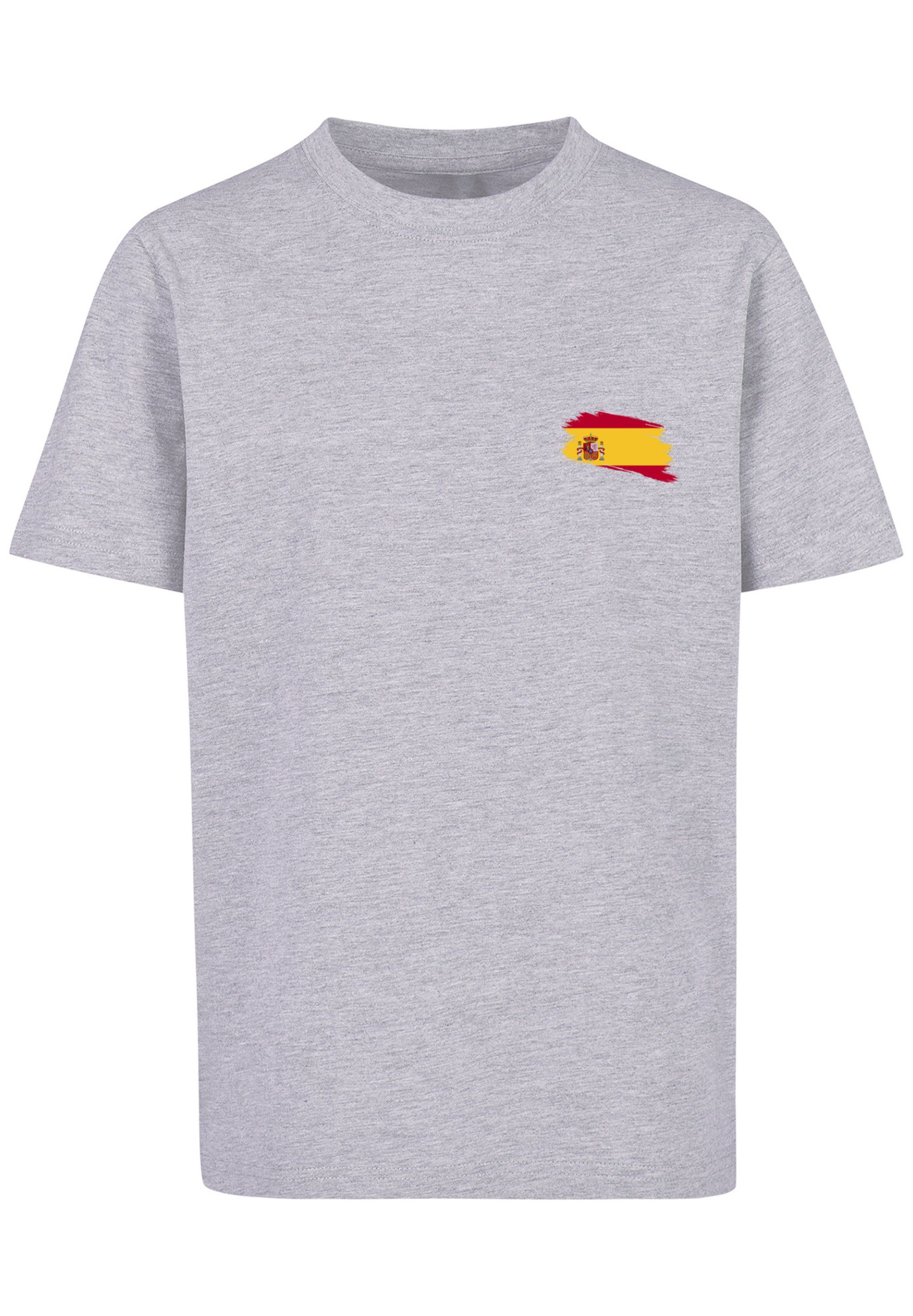 Spain Spanien F4NT4STIC T-Shirt heather grey Print Flagge