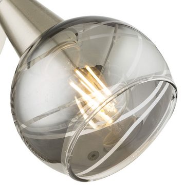 Globo LED Wandleuchte, Leuchtmittel inklusive, Warmweiß, LED Wand Spot Leuchte Glas Kugel Flur Wohn Zimmer Beleuchtung Strahler