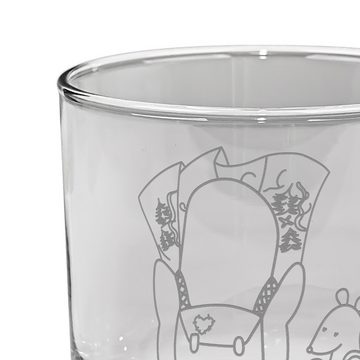 Mr. & Mrs. Panda Whiskyglas Pinguin & Maus Wanderer - Transparent - Geschenk, Abenteurer, Whiskey, Premium Glas, Zeitloses Design
