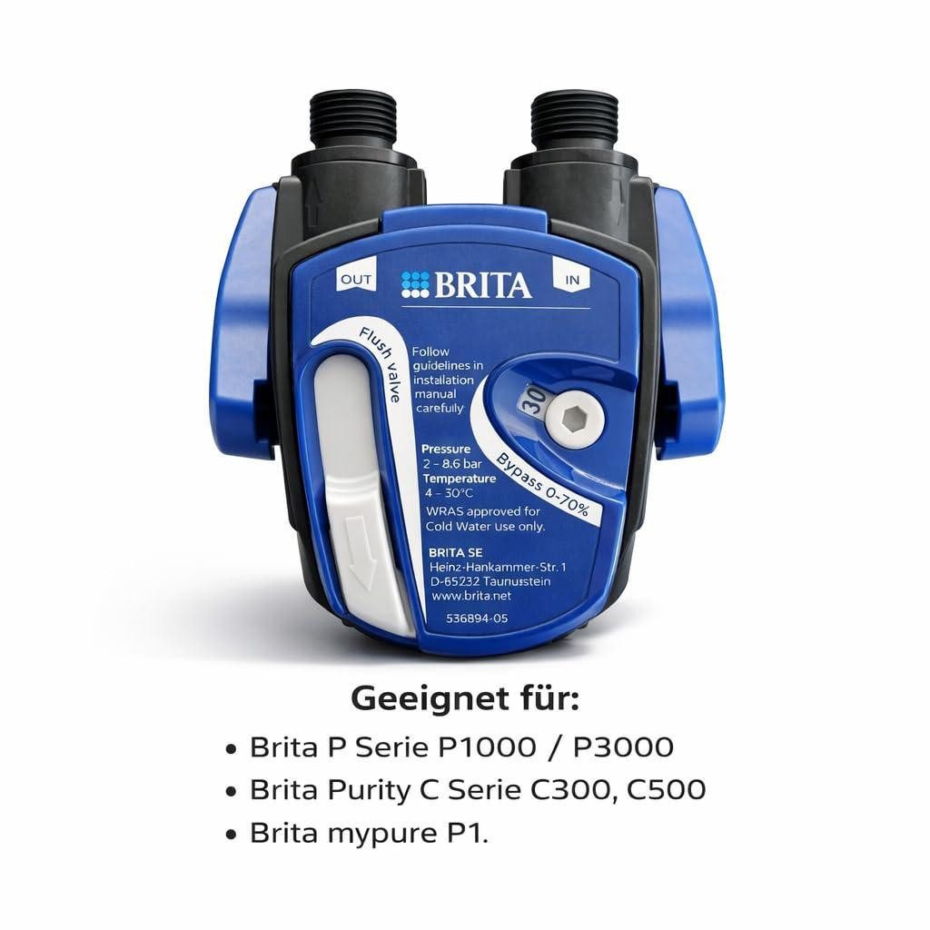 BRITA Wasserhahn-Wasserfilter, Untertisch-Filterkopf mit einstellbarem Verschnitt