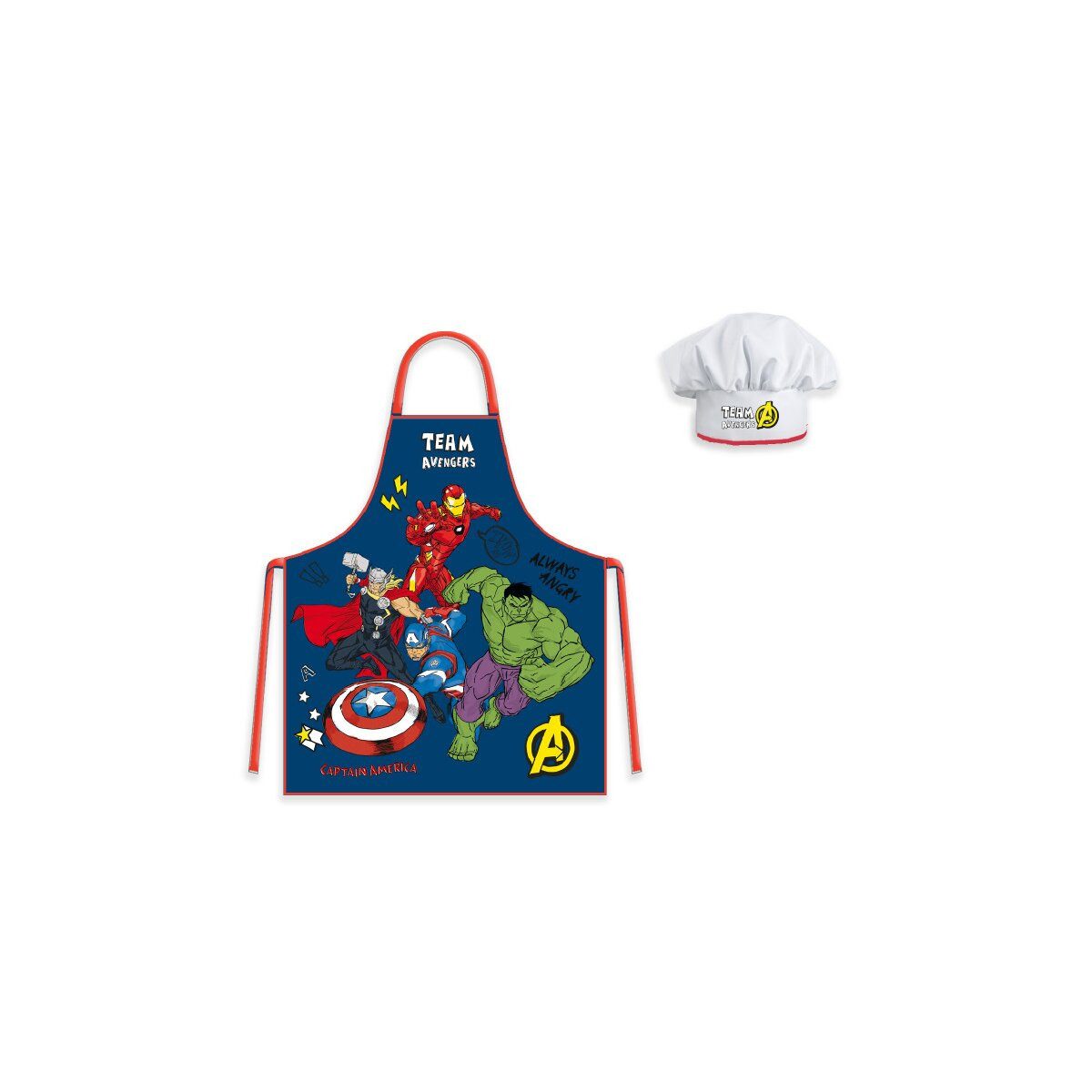 The AVENGERS Kochschürze Avengers Always Angry Kinder Schürze 2-teiliges Set