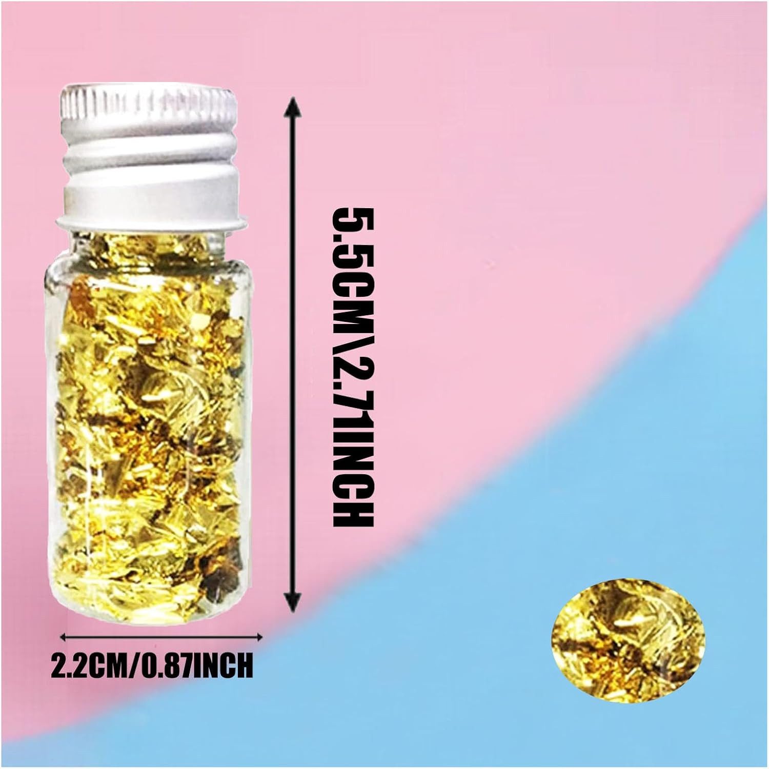 FELIXLEO Packpapier Set Blattgold Flocken für Tortendekoration und Kunsthandwerk, (3St) – Bild 2 von 5