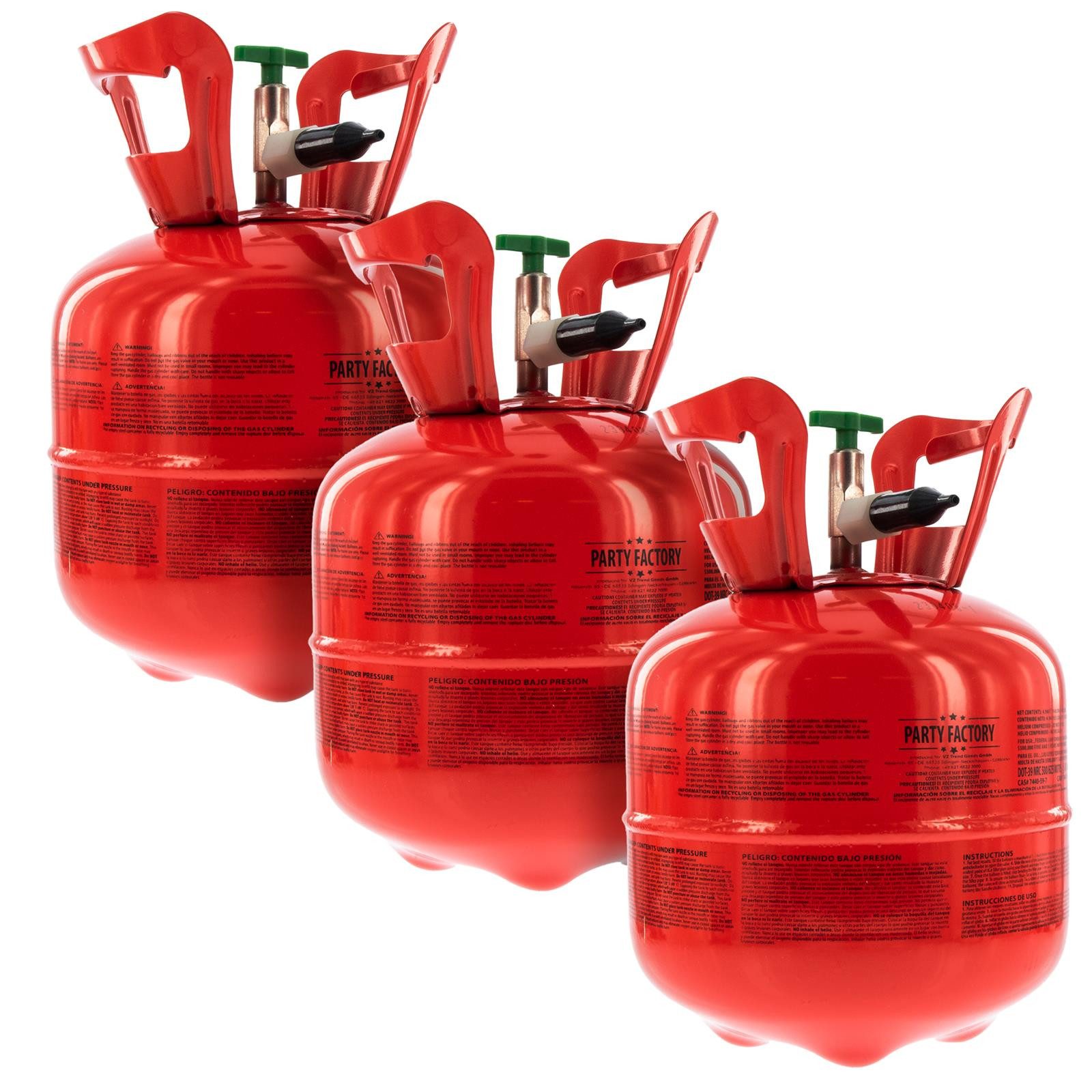 Party Factory Гелий Ballongas Гелий für bis zu 20 Надувные шарики, 0,14m³ Einwegflasche rot, Ballongas, Гелий, Гелийgas, Гелий Ballongas