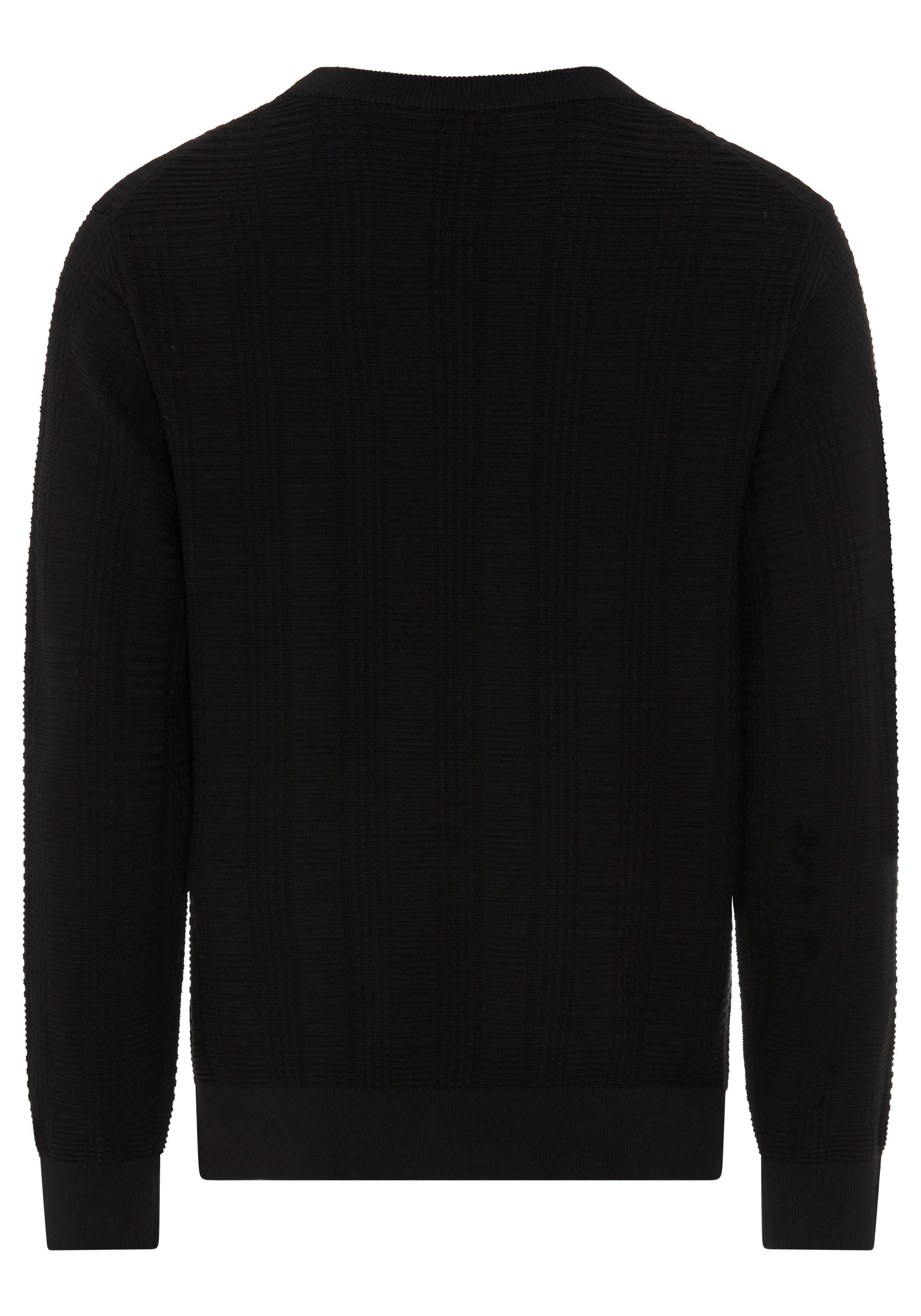 HUGO Strickpullover Simoh Rundhalsausschnitt, reine Baumwolle, Regular Fit