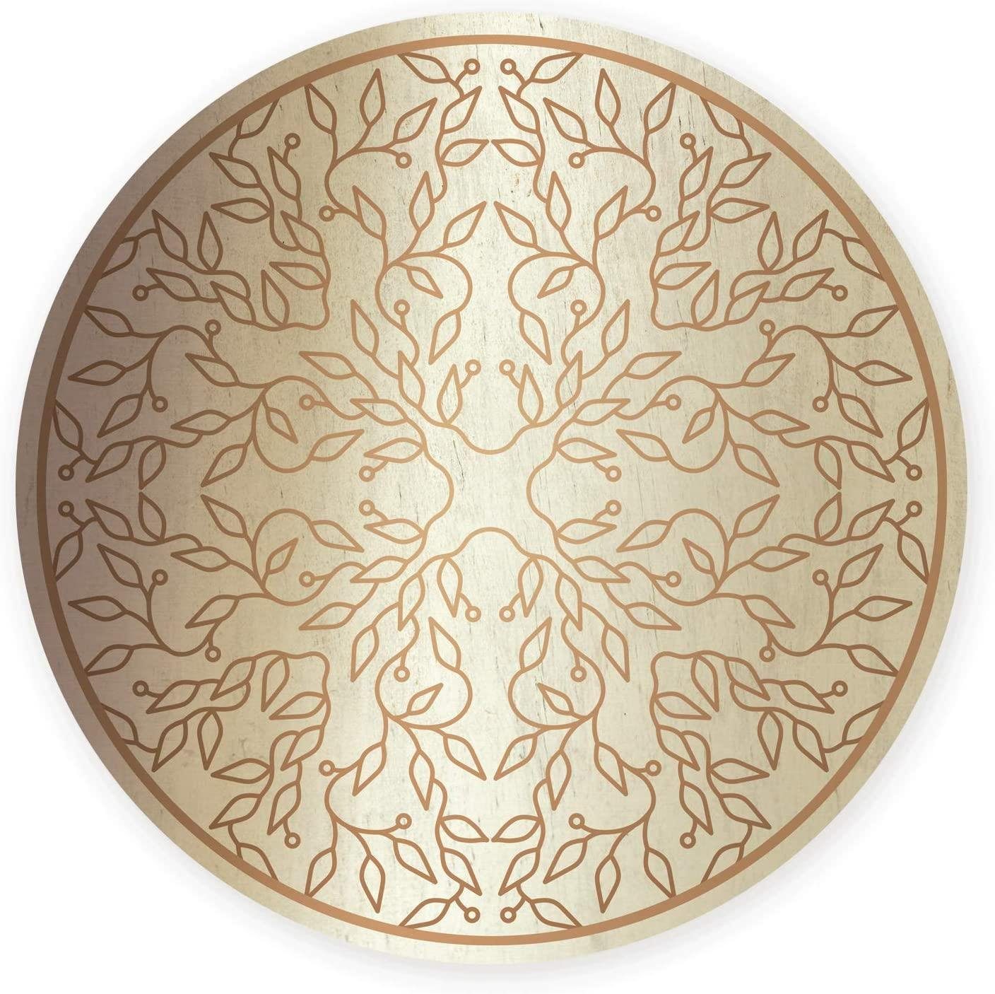 Wanddekoobjekt Wandbild in silber und gold mit Lebensbaum ⌀ 21 cm