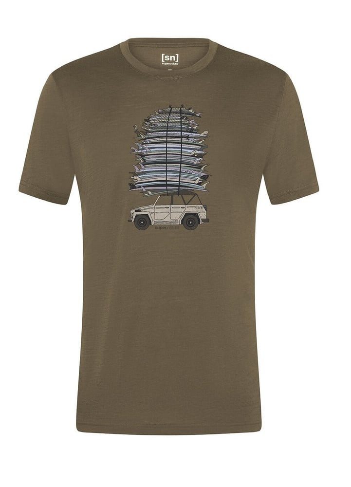 SUPER.NATURAL T-Shirt Surf Trip Tee - braun Herren
