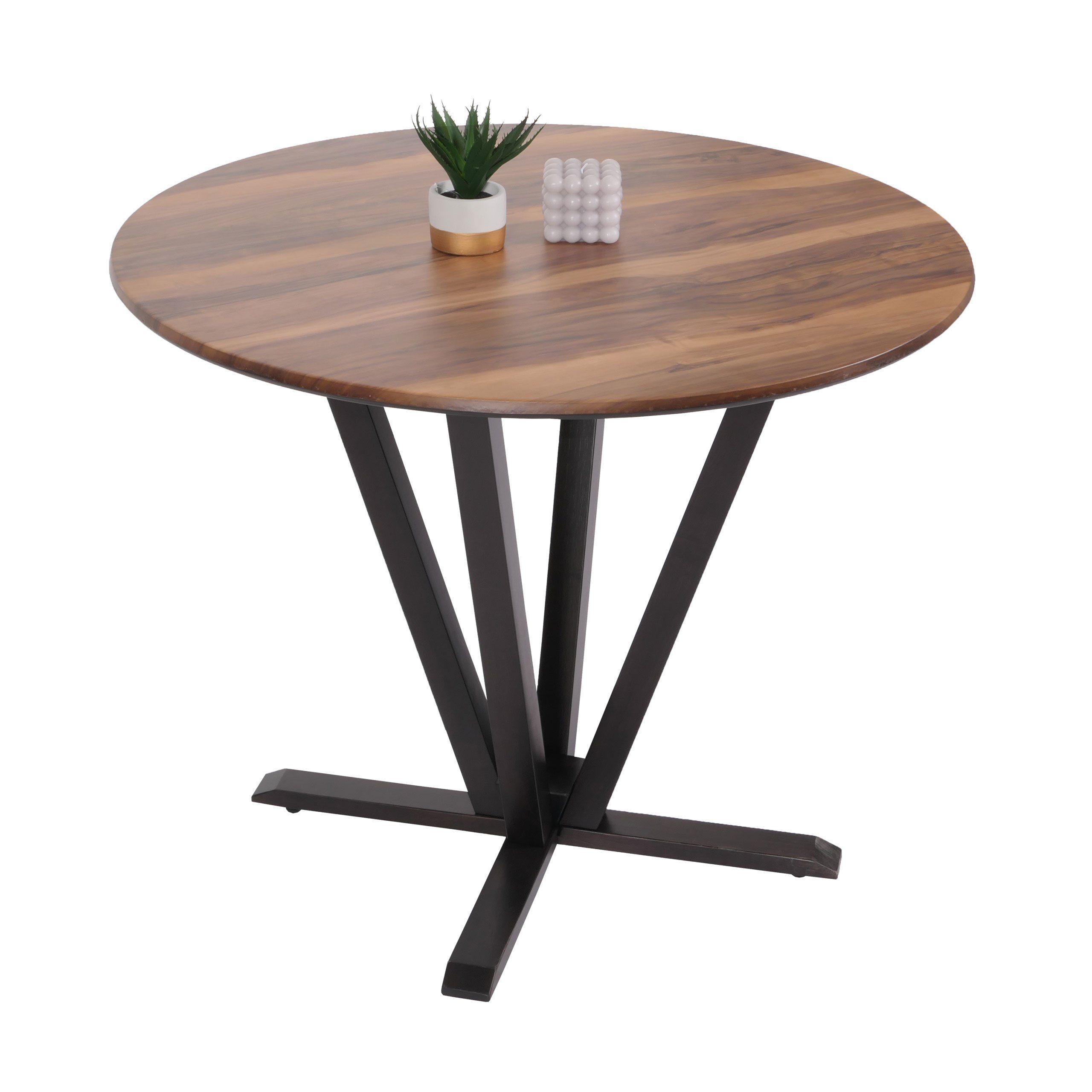 MCW Bistrotisch MCW-M56, Gestell aus massivem Gummibaumholz, Widerstandsfähig gegen Stöße