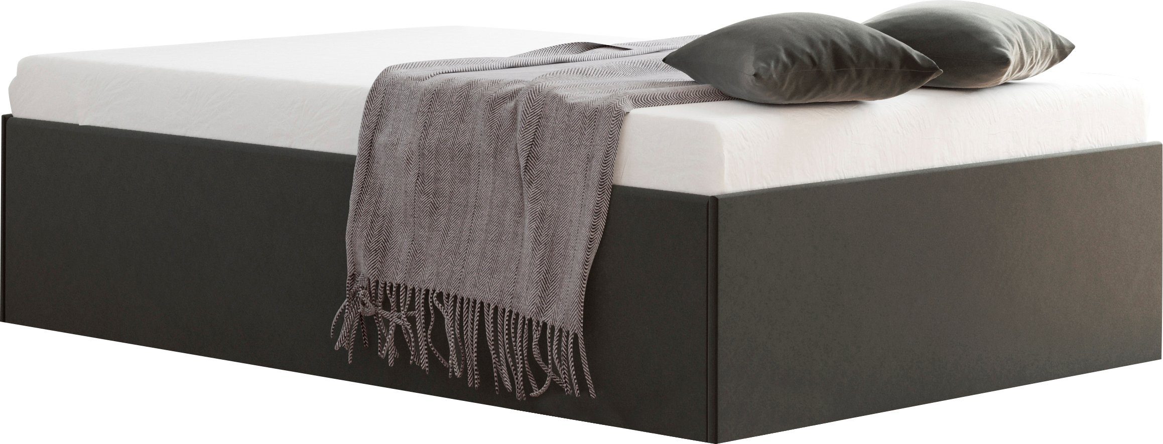 Westfalia Schlafkomfort Polsterbett Amrum, in Samtvelours ohne Kopfteil, mit und ohne Bettkasten erhältlich