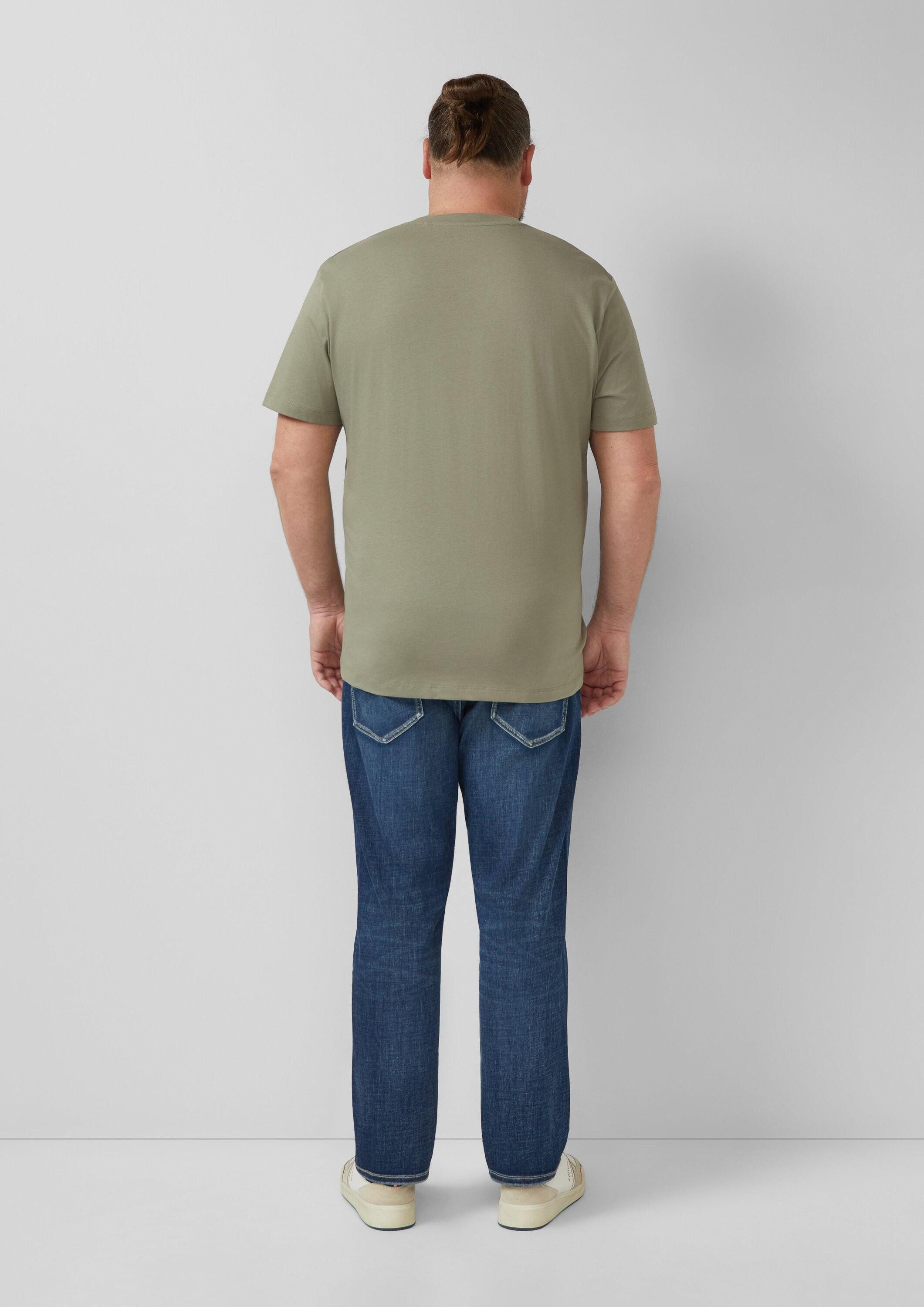 s.Oliver Kurzarmshirt T-Shirt Baumwoll-T-Shirt mit Logoprint