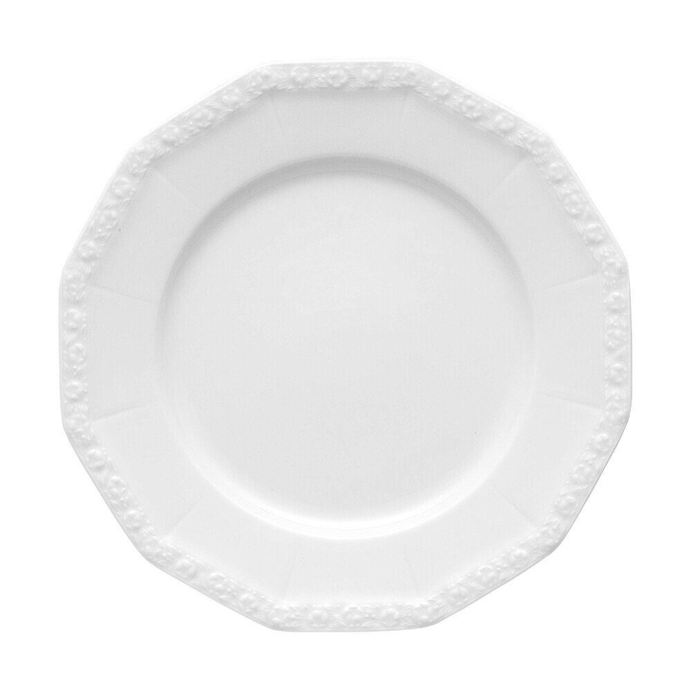 Rosenthal Speiseteller Speiseteller 25 cm Maria Weiß, (1 St), Teller, Speiseteller, Essteller, Porzellan, weiß