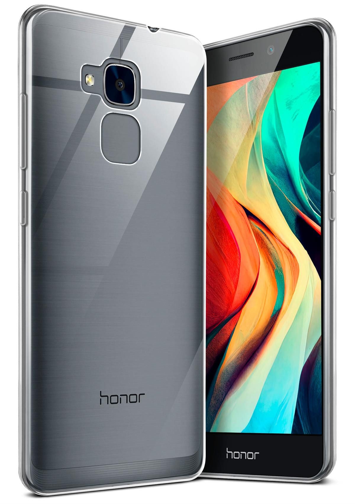 moex Handyhülle moex® Aero Case für Huawei Honor 5C, Hülle Silikon durchsichtig, Clear Schutzhülle Transparent Silikonhülle