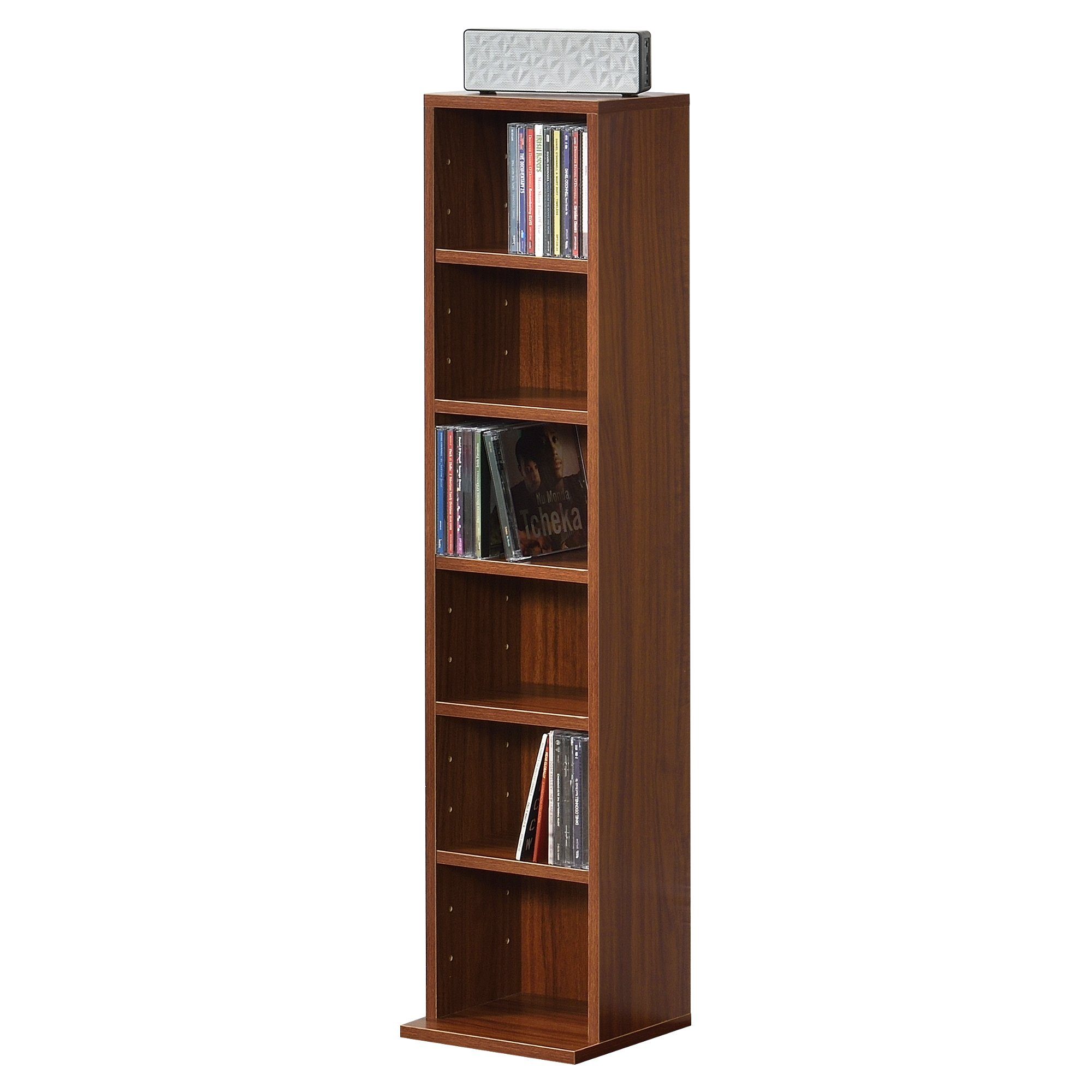 en.casa CD-Regal, »Aventoft« 6 Fächer Standregal günstig online kaufen