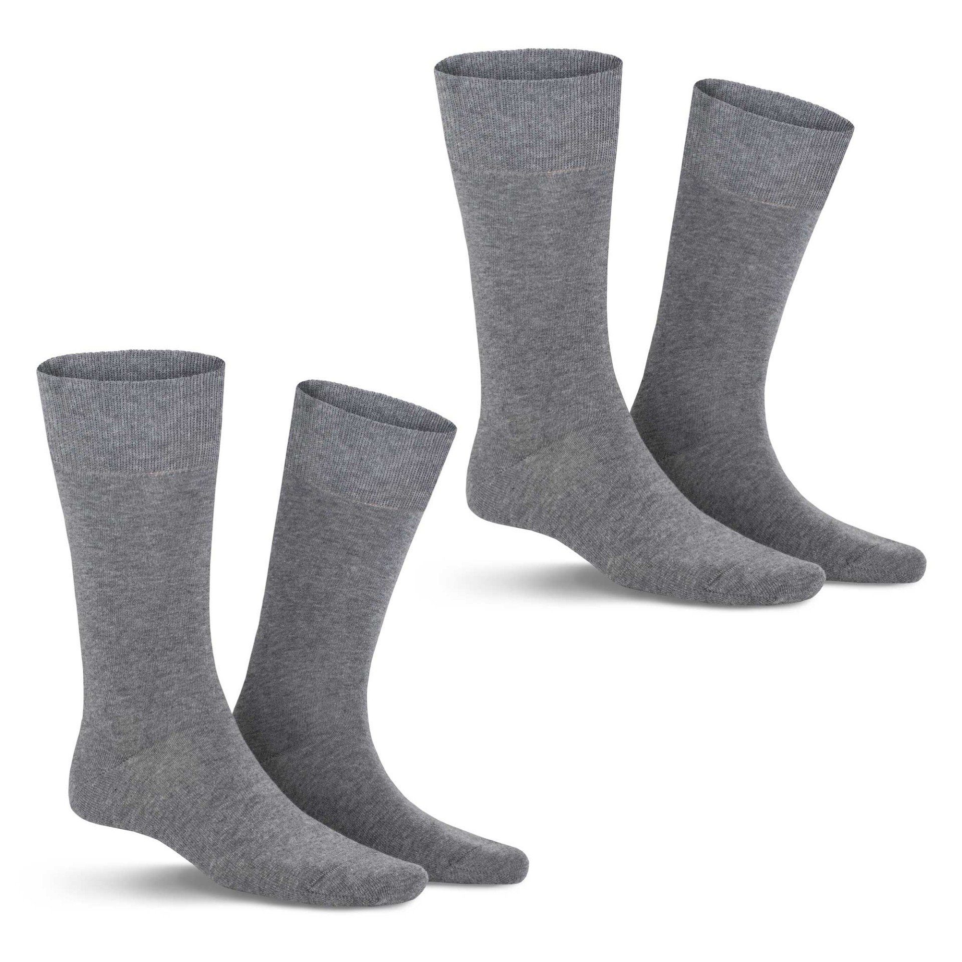 KUNERT Basicsocken COMFORT COTTON 2-PACK (2-Paar) Herren Socken im Doppelpack mit hohem Baumwoll-Anteil Brown-mel. 8210