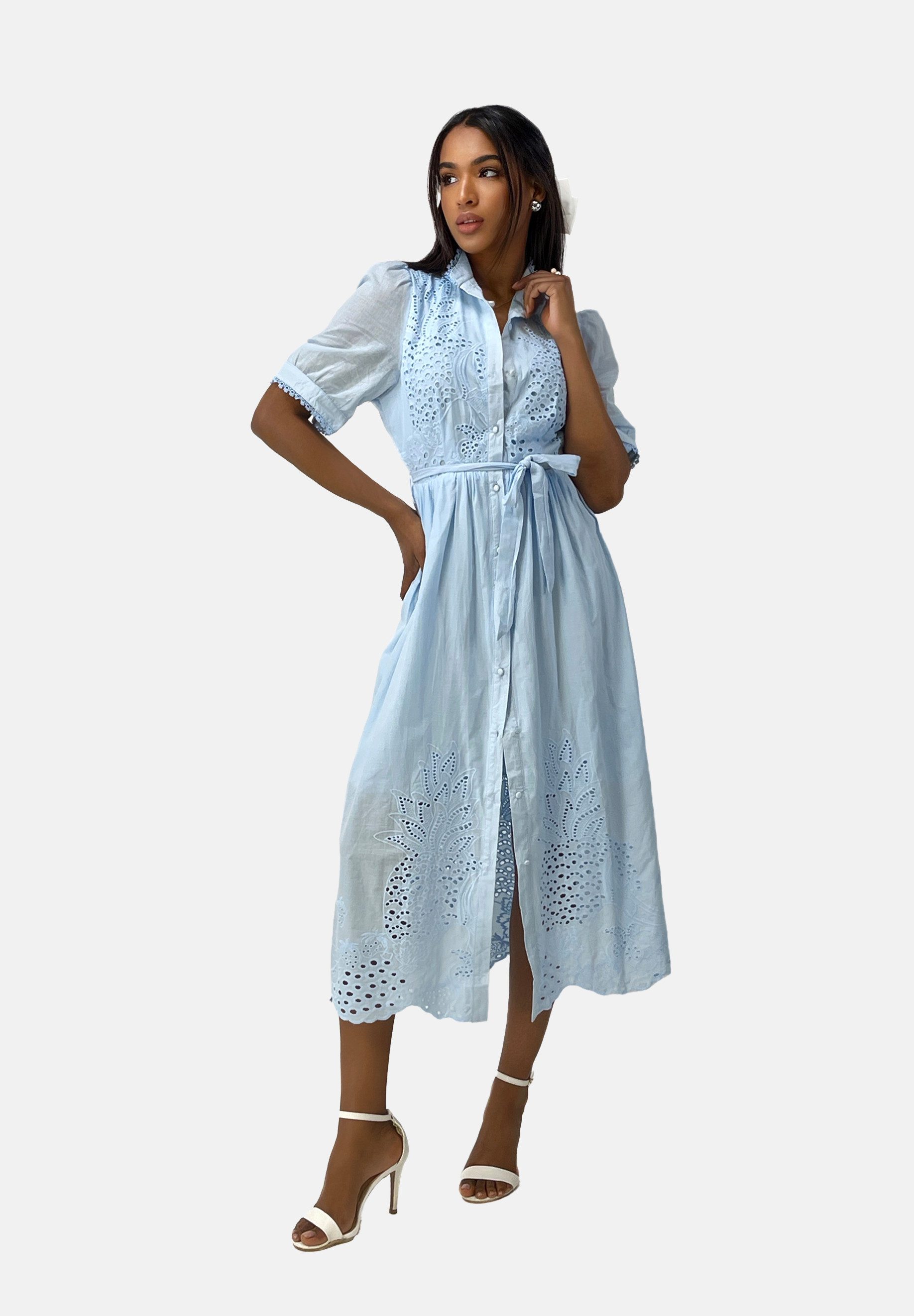 Elara Spitzenkleid Elara Damen Freizeitkleid (1-tlg)