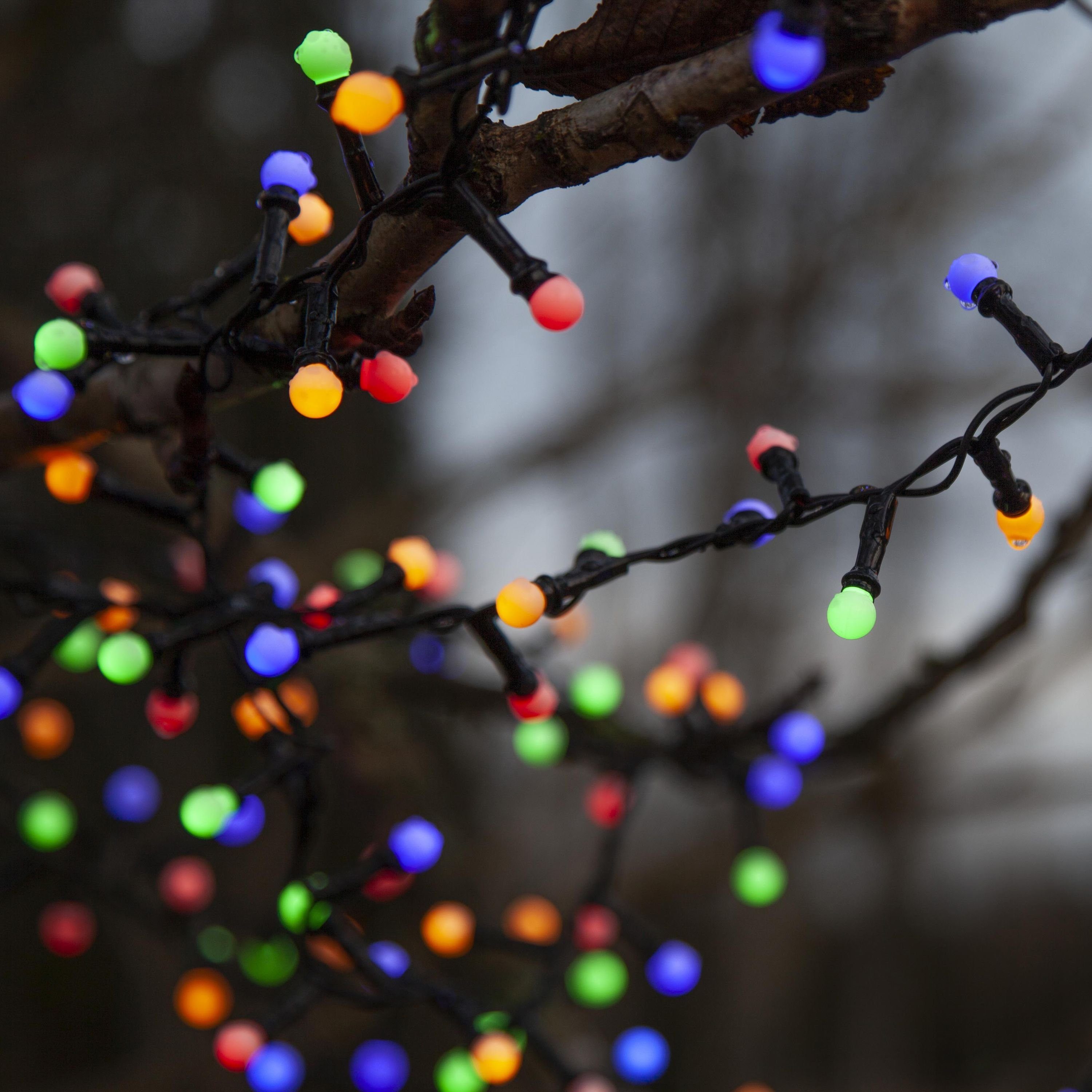 STAR TRADING LED-Lichterkette Berry Mini, LED Lichterkette Berry Mini, 300 LEDs, bunt, outdoor, 6m