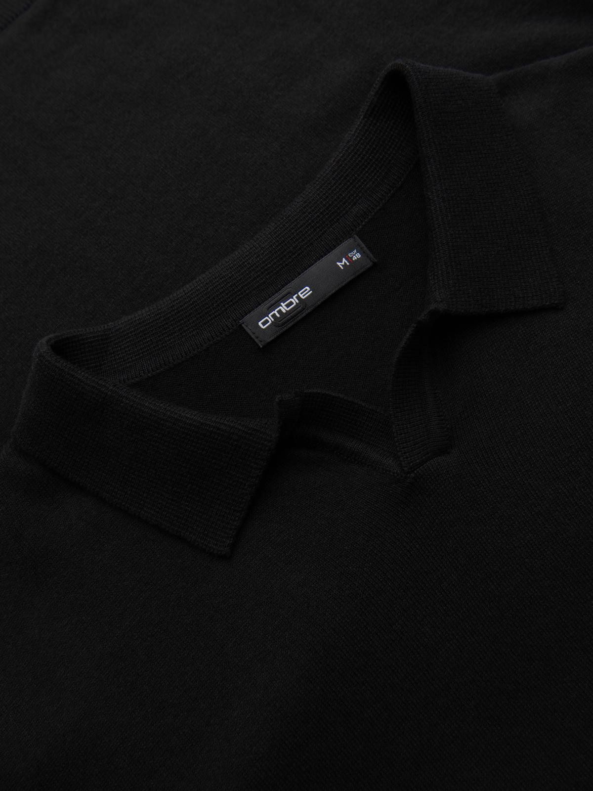 Langarm-Poloshirt Herren-Polopullover mit Stickerei auf der Brust