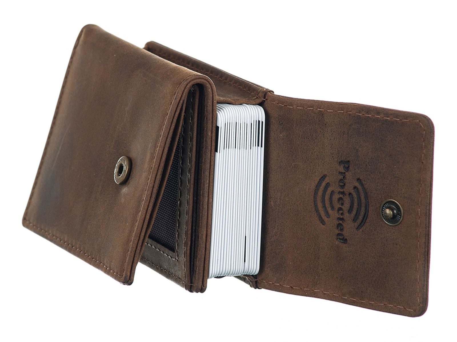 GreenLand Nature Geldbörse Card Wallet RFID, mit RFID-Blocker Schutz