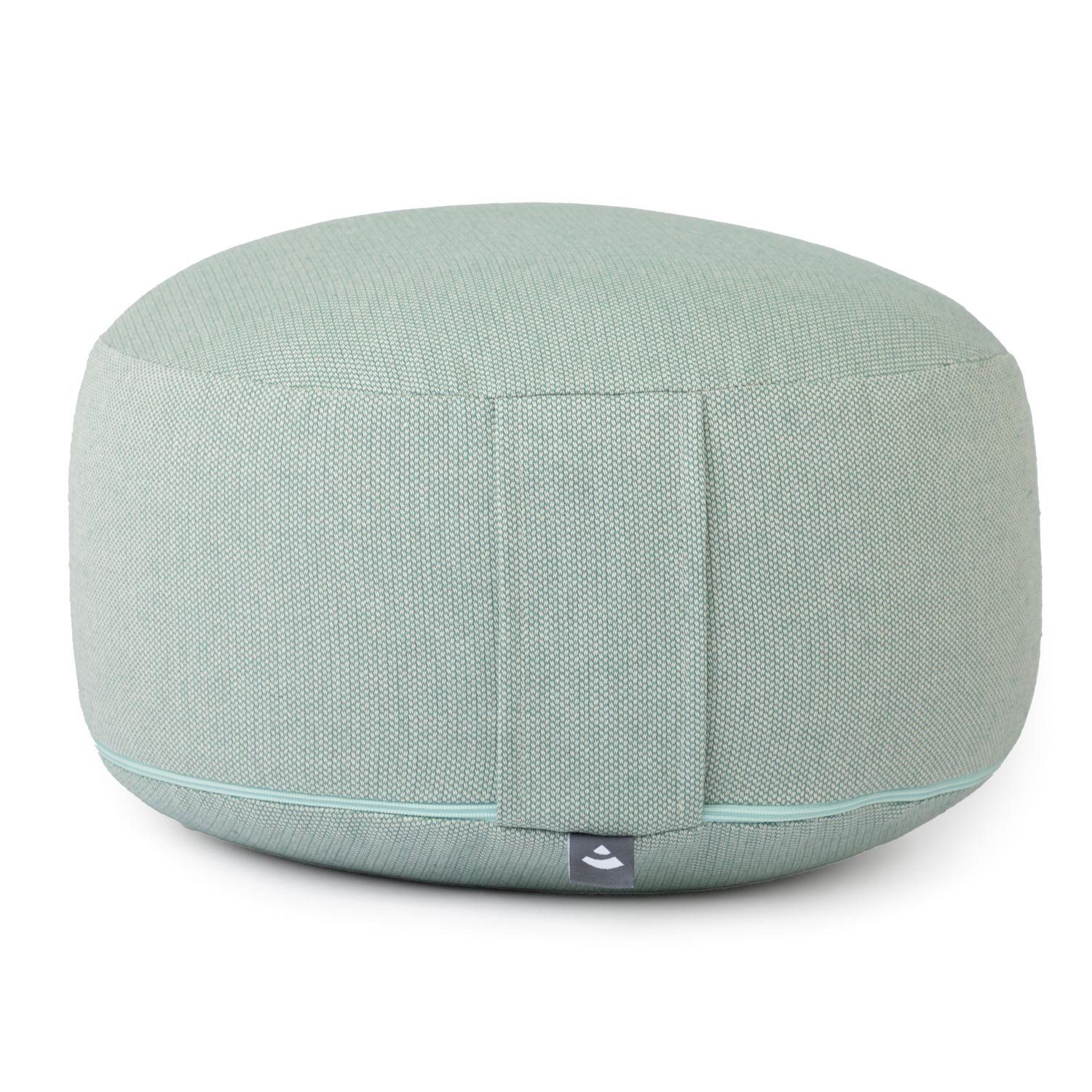 bodhi Meditationskissen RONDO Meditationskissen CLASSIC dobby petrol grün, Dinkelhülsen