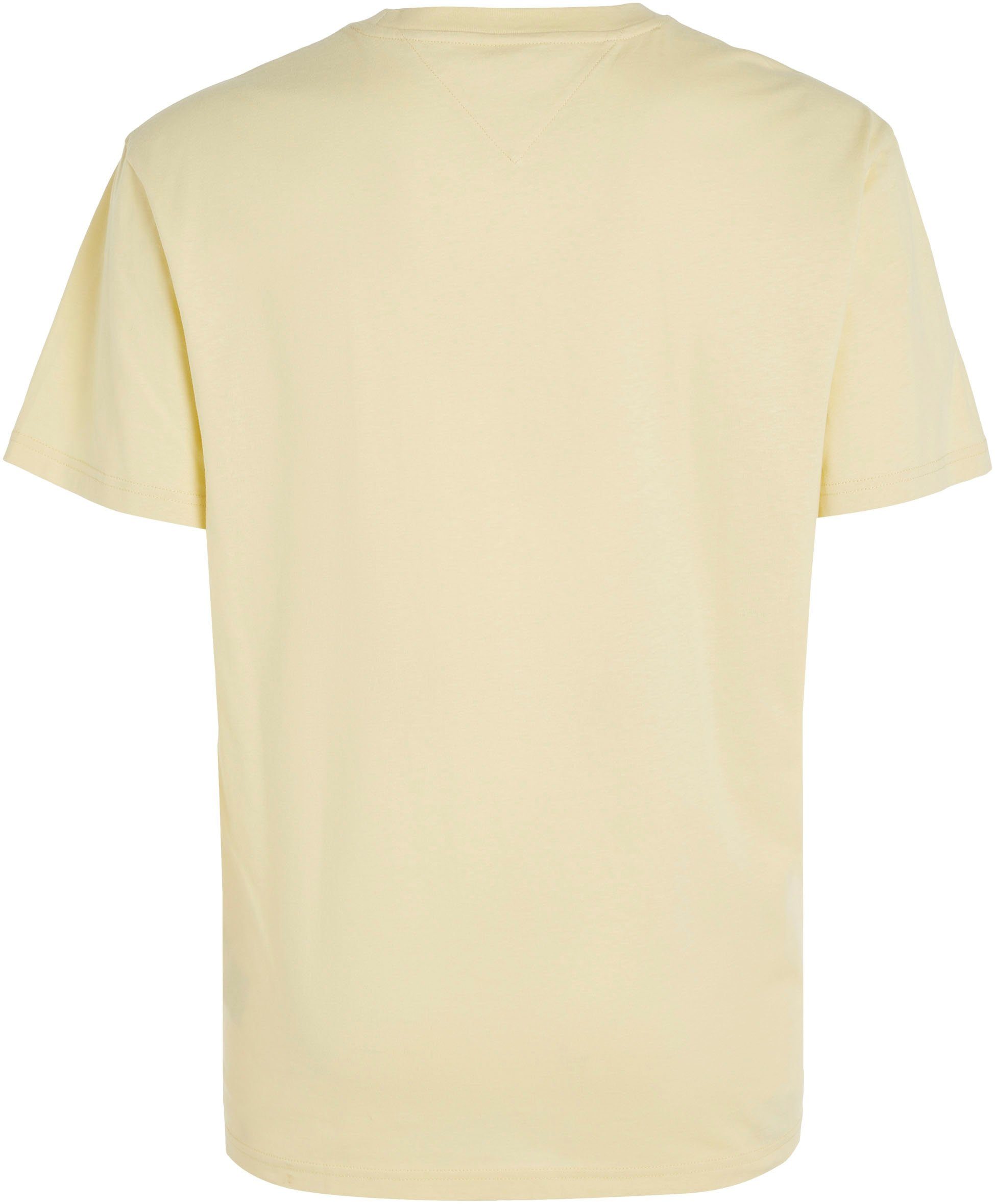 T-Shirt POP COLLEGE LemonZest mit TOMMY TEE Jeans Tommy TJM CLSC großem Logo-Frontmotiv