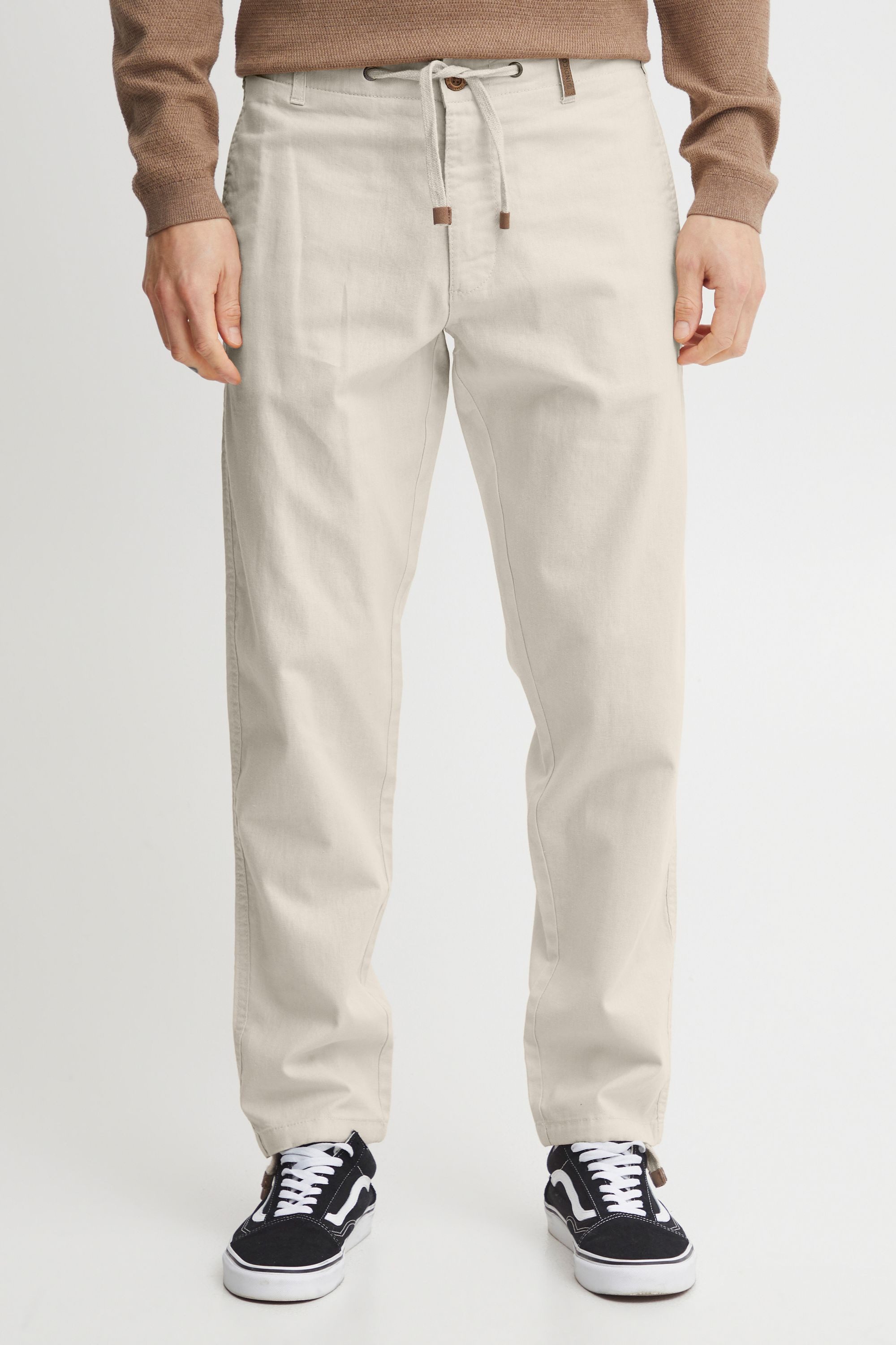 Indicode Leinenhose IDIves lange Hose mit Tunnelzug am Bund