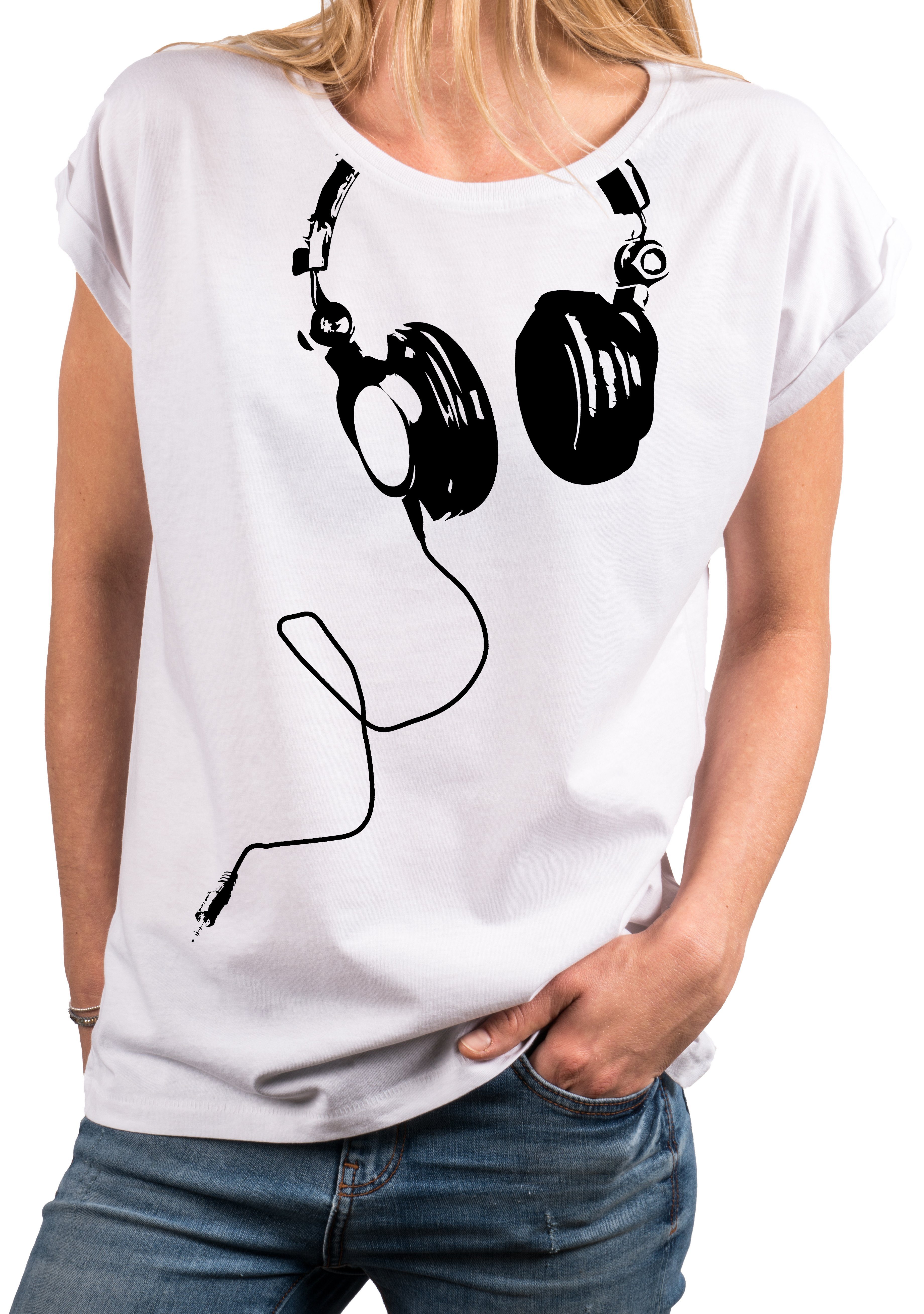 MAKAYA Damen T-Shirt ‚Stranger Things‘ – Dustin & Demodog Print, Kurzarm, Rundhals, Aus Baumwolle