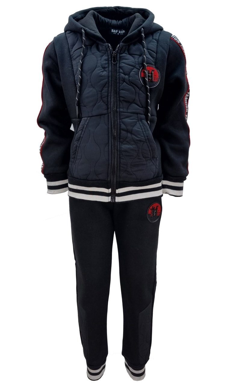 Fashion Boy Jogginganzug Thermo Jogginganzug Freizeitanzug Jogginganzug Jungen gefüttert, JF02