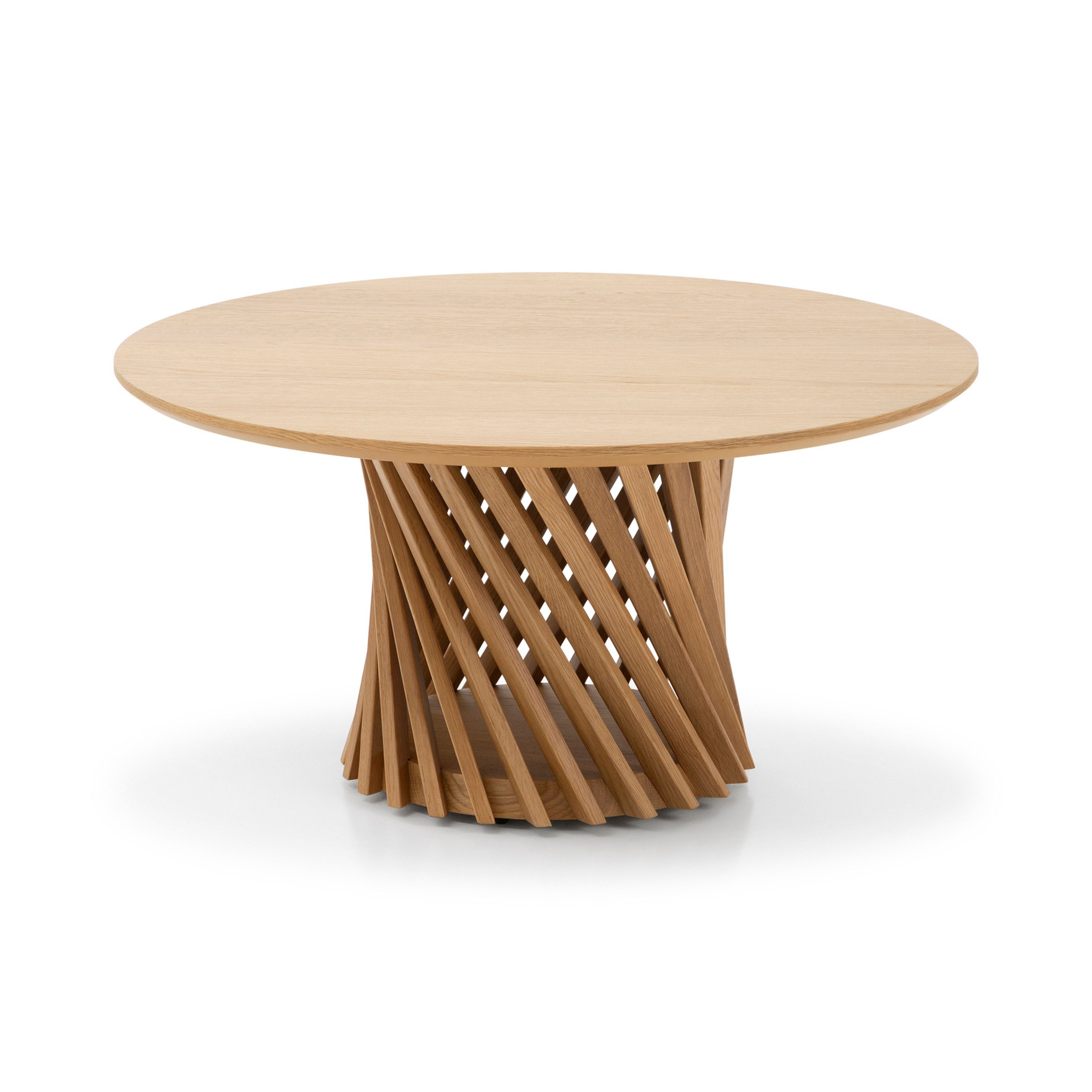 Couchtisch Runder Couchtisch EMMA aus massiver Eiche natur, 80 cm