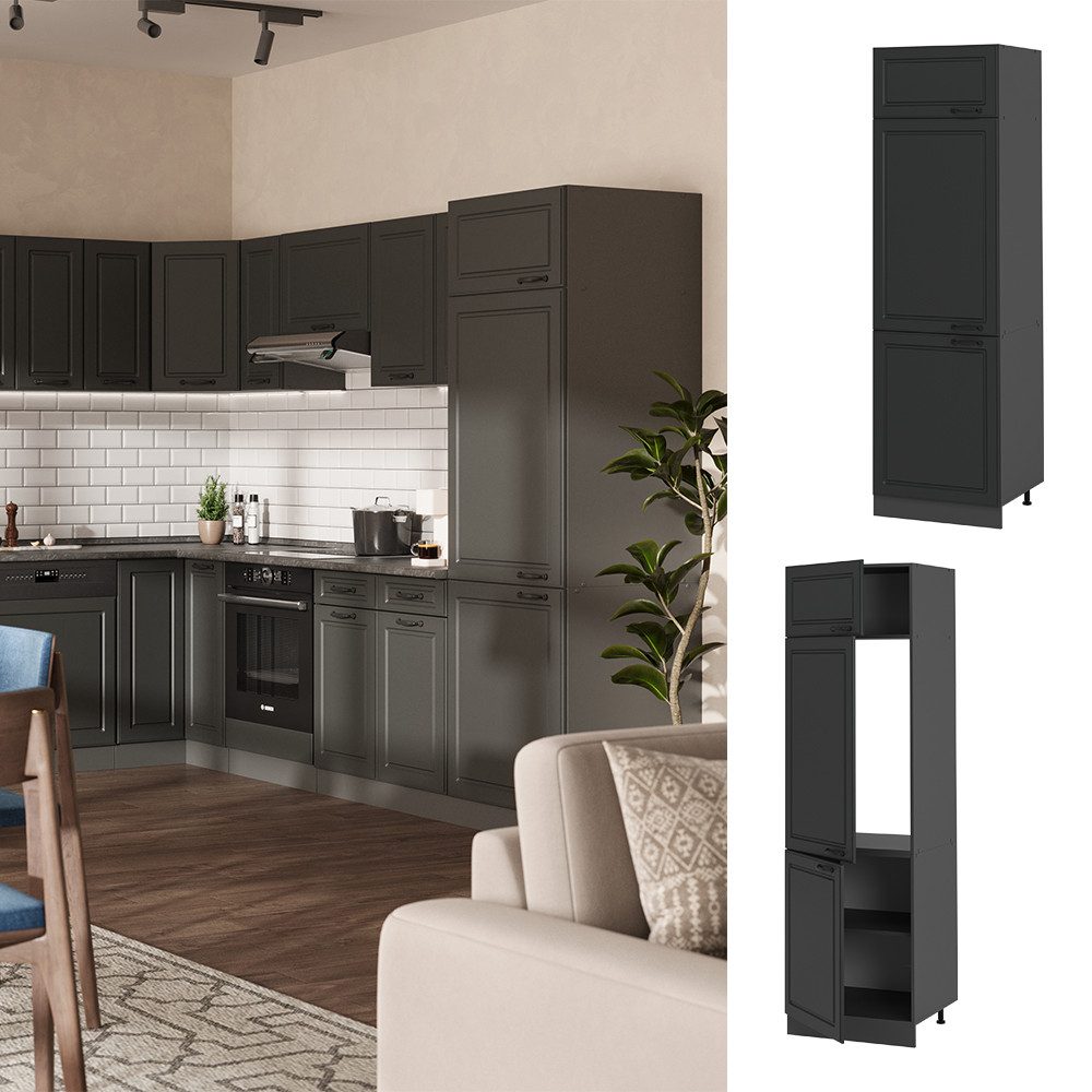 Vicco Kühlumbauschrank R-Line, Anthrazit Landhaus/Anthrazit, 60 günstig online kaufen