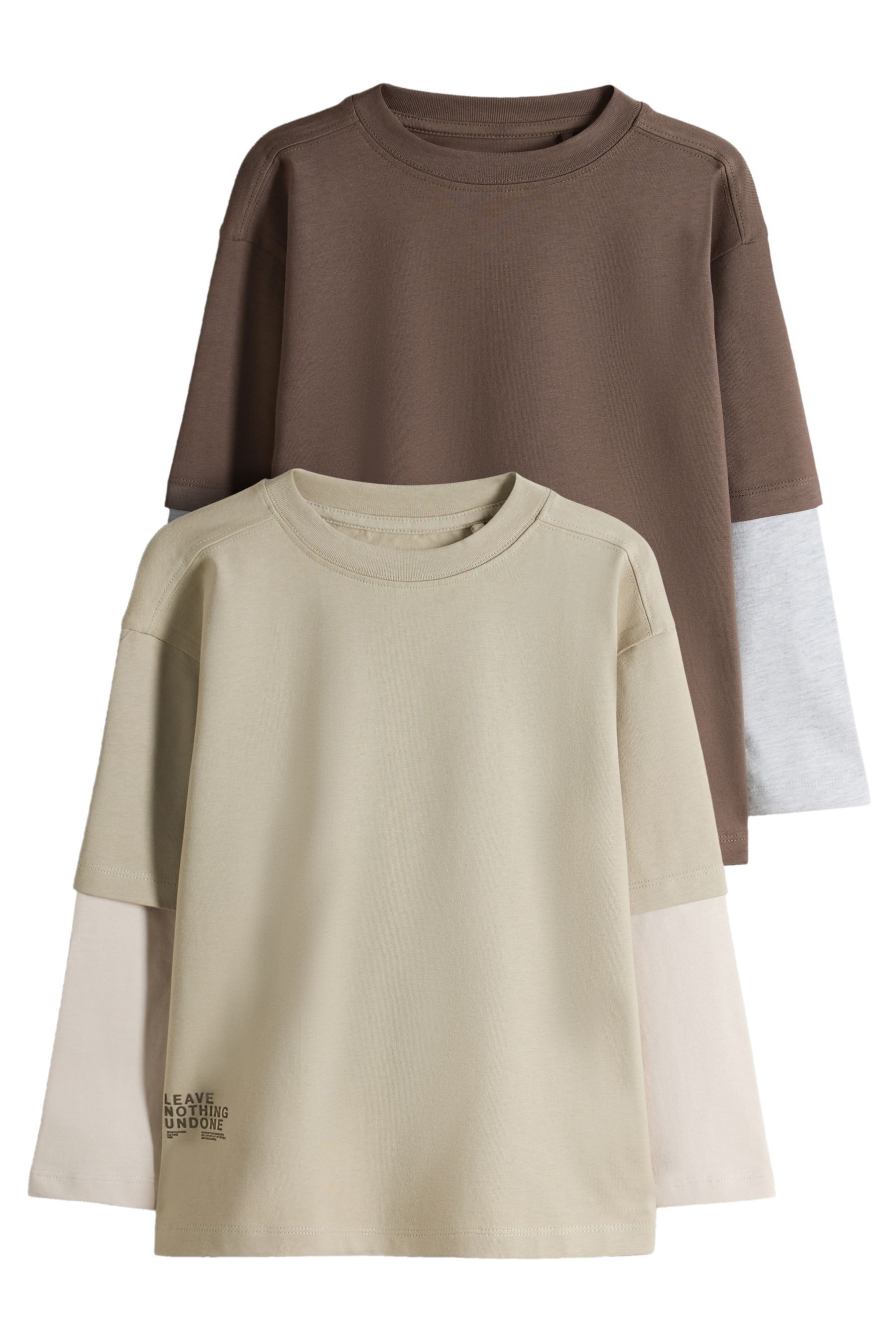 The Set Langarmshirt The Set Langarmshirts im Lagenlook, 2er-Pack (2-tlg)