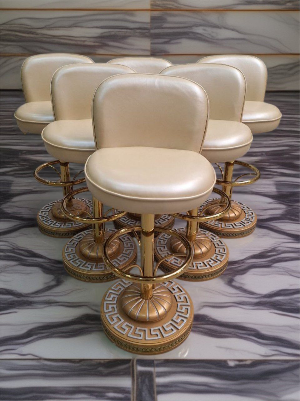 Xlmoebel Высокие табуреты Design Stuhl 6x Set Высокие табуреты Табуретки Sofort, Made in Europa