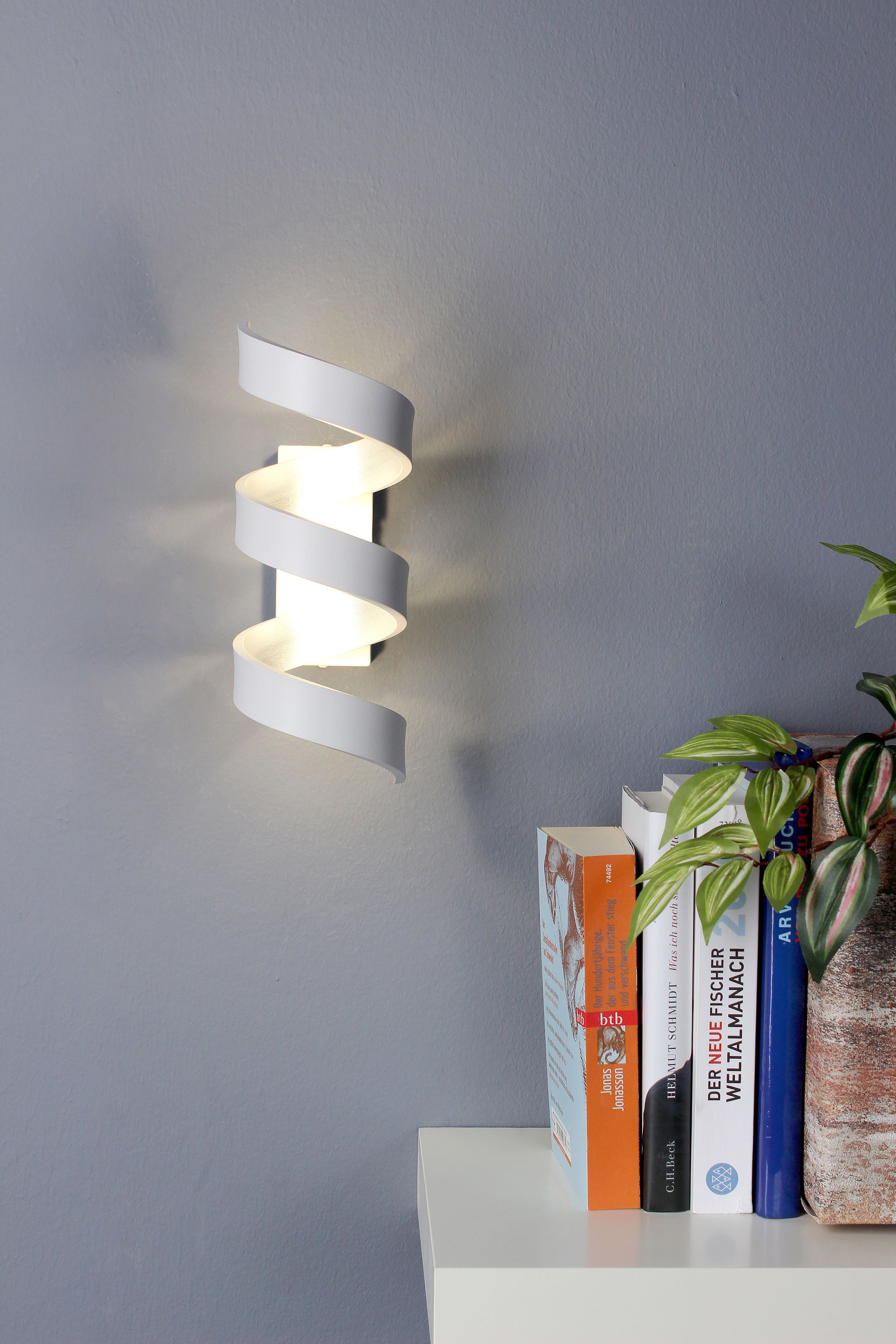 LUCE Design Wandleuchte LED integriert, Warmweiß LED fest HELIX