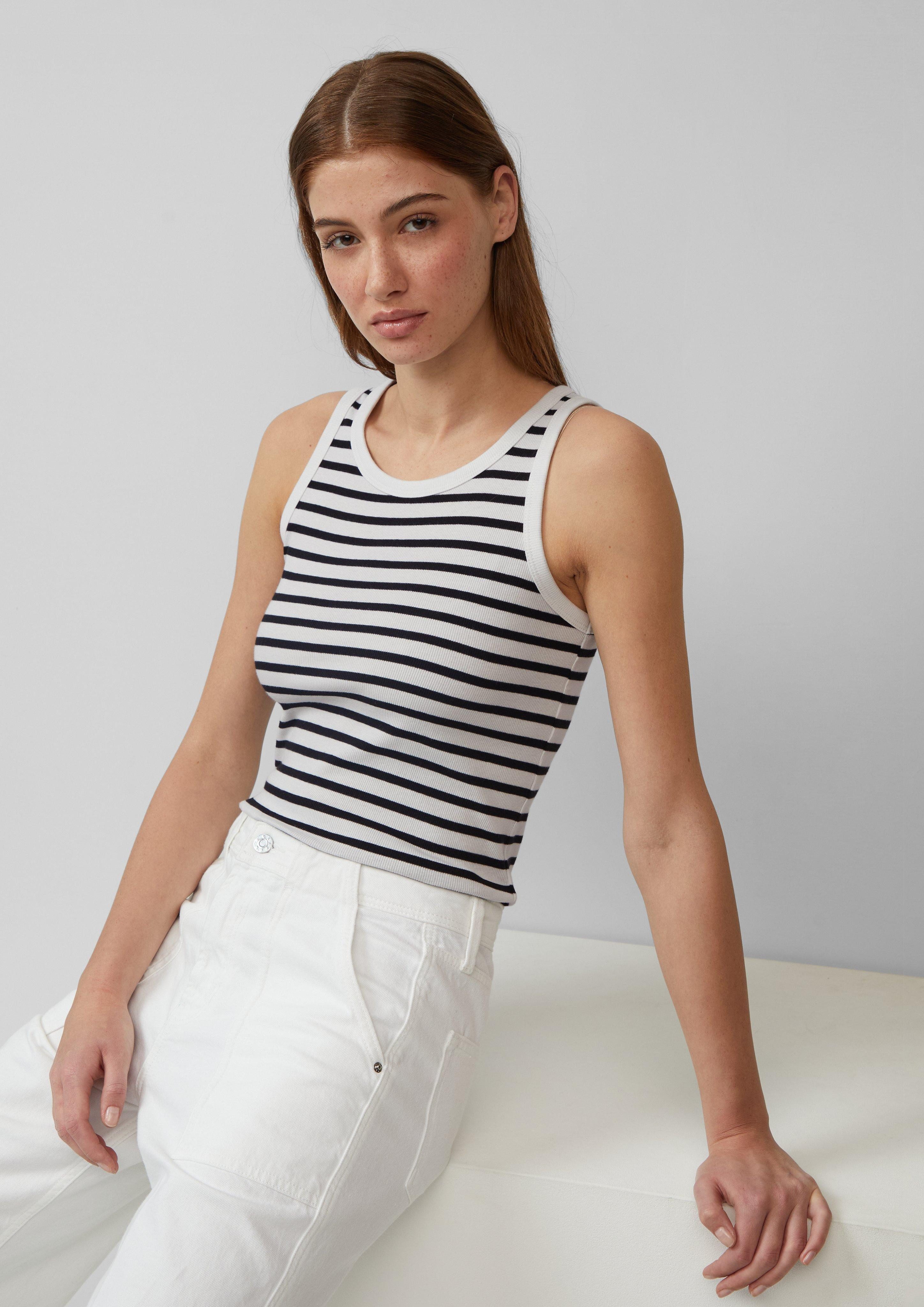 s.Oliver Shirttop Slim-Fit-Top mit Rippstruktur günstig online kaufen