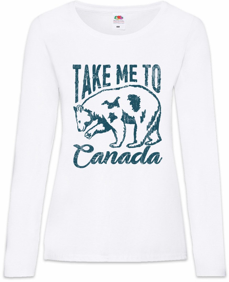 Langarmshirt Take Me To Canada Damen Langarmshirt Kanada Ahornblatt Fahne Flagge
