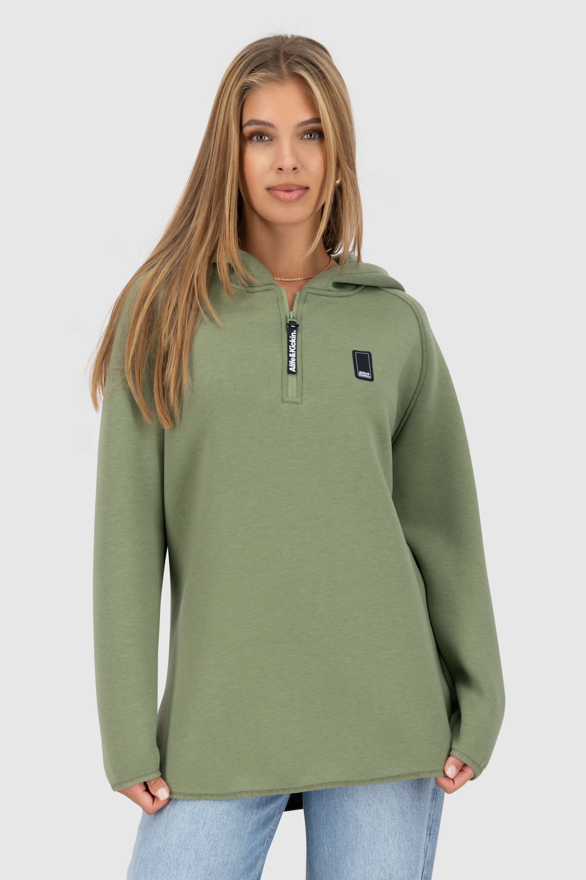 Alife & Kickin Kapuzensweatshirt "Damen MaraAK N", Langer Hoodie Kapuzenpul günstig online kaufen