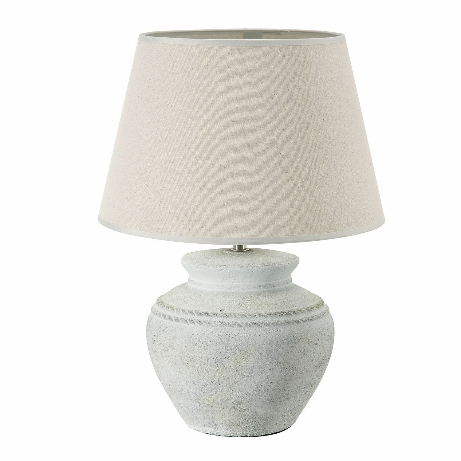 Mirabeau Tischleuchte Tischlampe Cleveland antikweiß – Bild 2 von 5