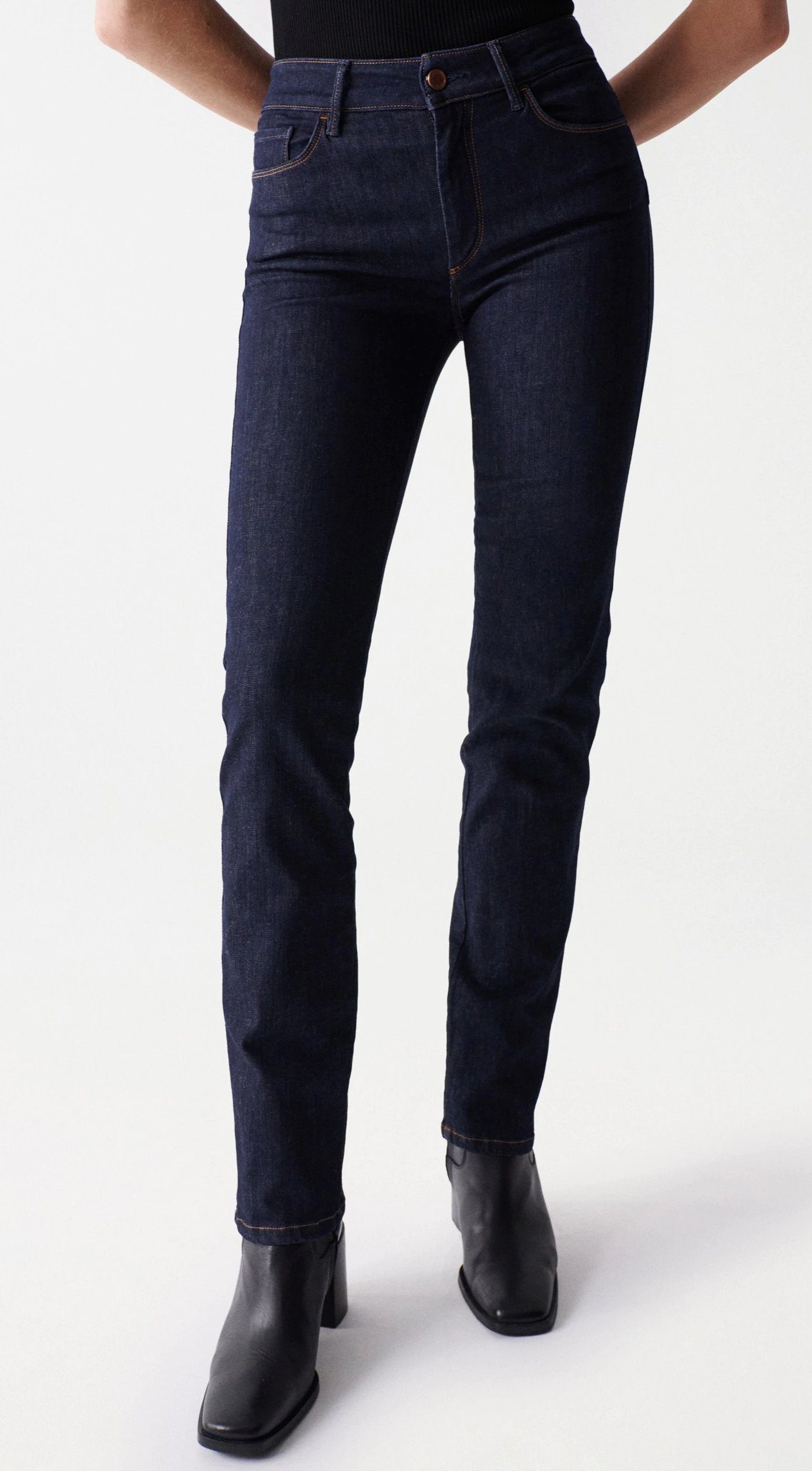 Salsa Stretch-Jeans SALSA JEANS DESTINY PUSH UP SLIM rinsed blue 126893.8505