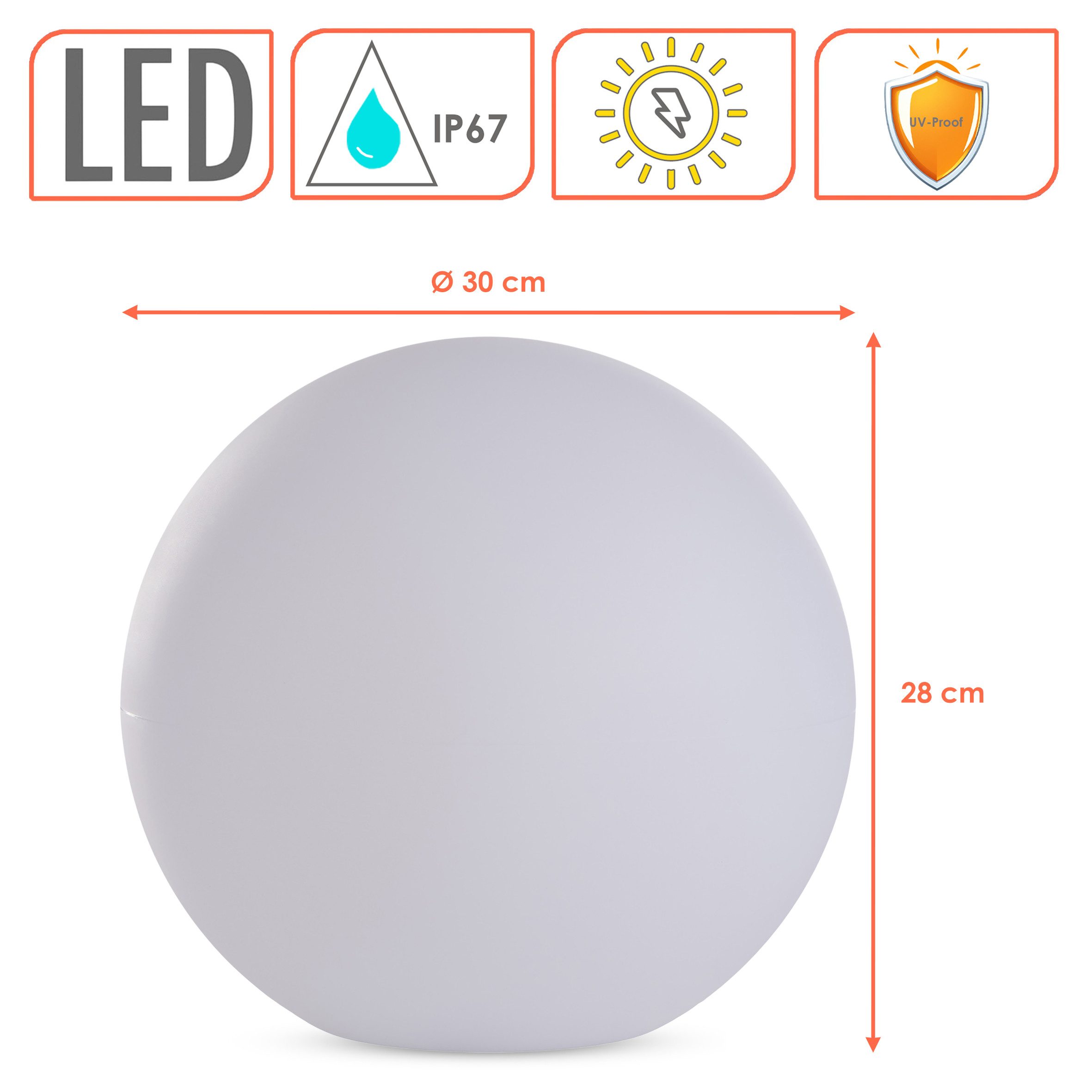Spetebo LED Solarleuchte LED Solar Kugel günstig online kaufen