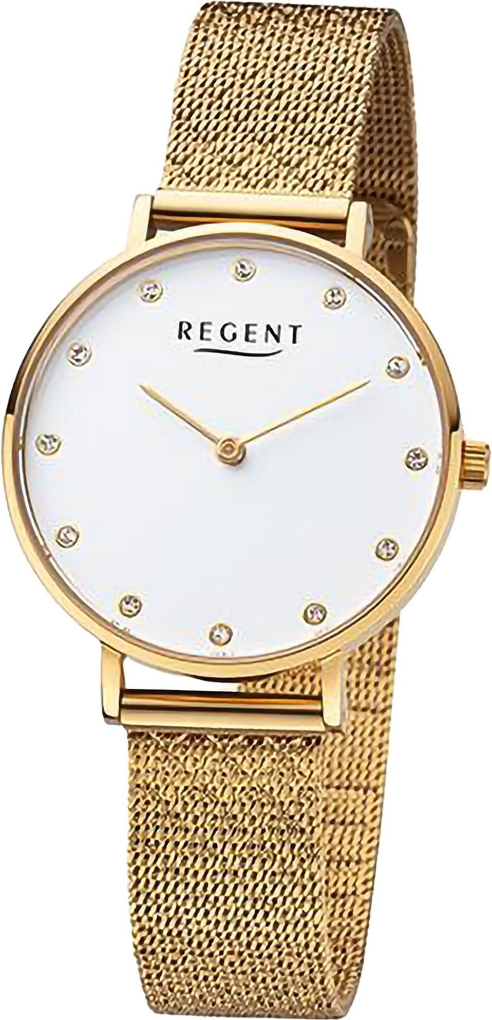 Quarzuhr Regent Damen Armbanduhr Analog